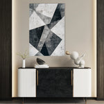 Abstract 541 Canvas Art 18" x 24" / 45 x 60 cm / Black