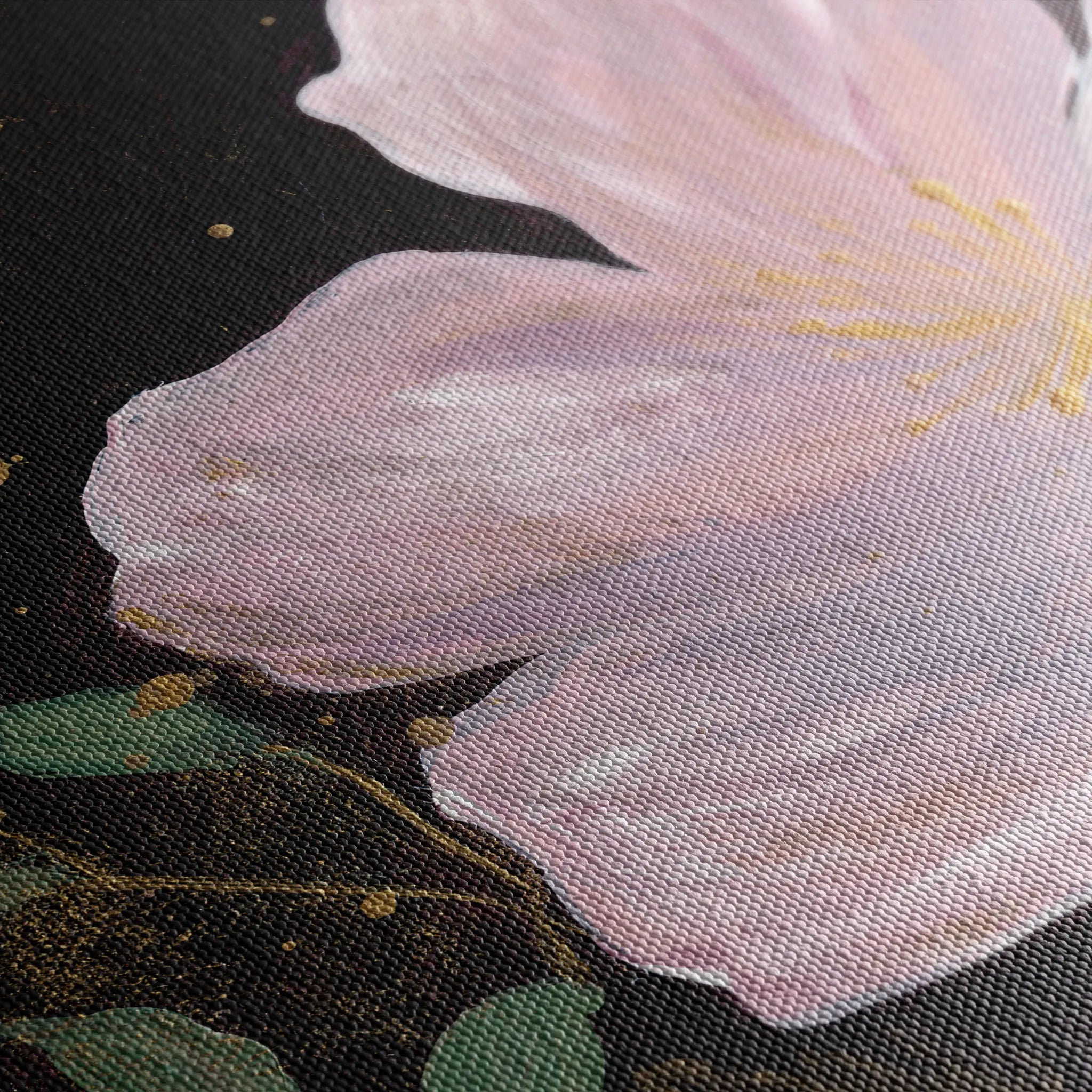 Floral 541 Canvas Art 18" x 24" / 45 x 60 cm / Black
