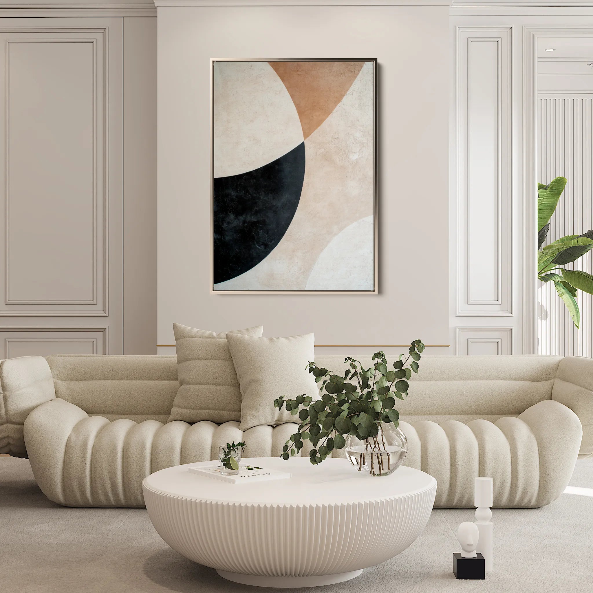 Abstract 542 Canvas Art 18" x 24" / 45 x 60 cm / Black