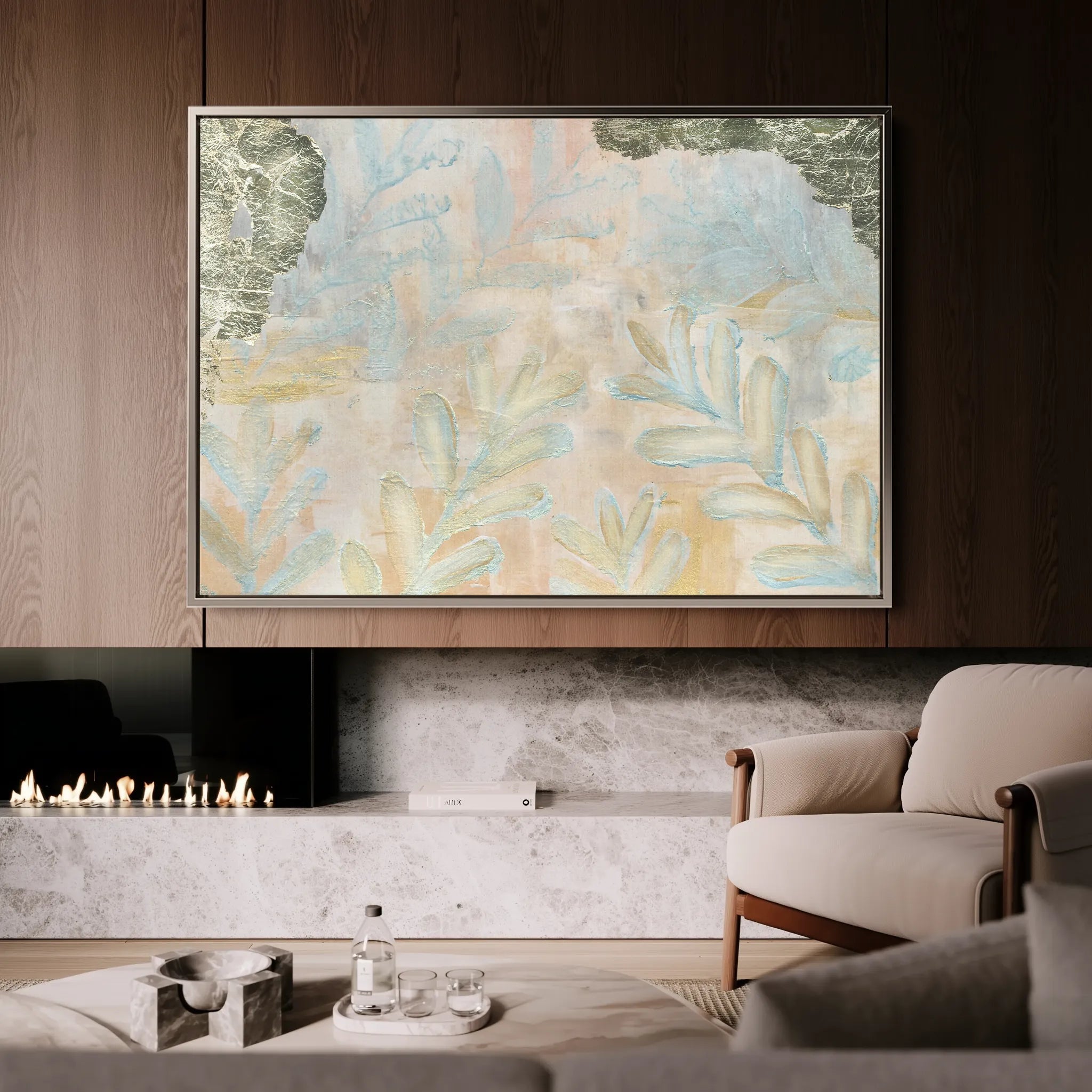 Floral 542 Canvas Art 18" x 24" / 45 x 60 cm / Black