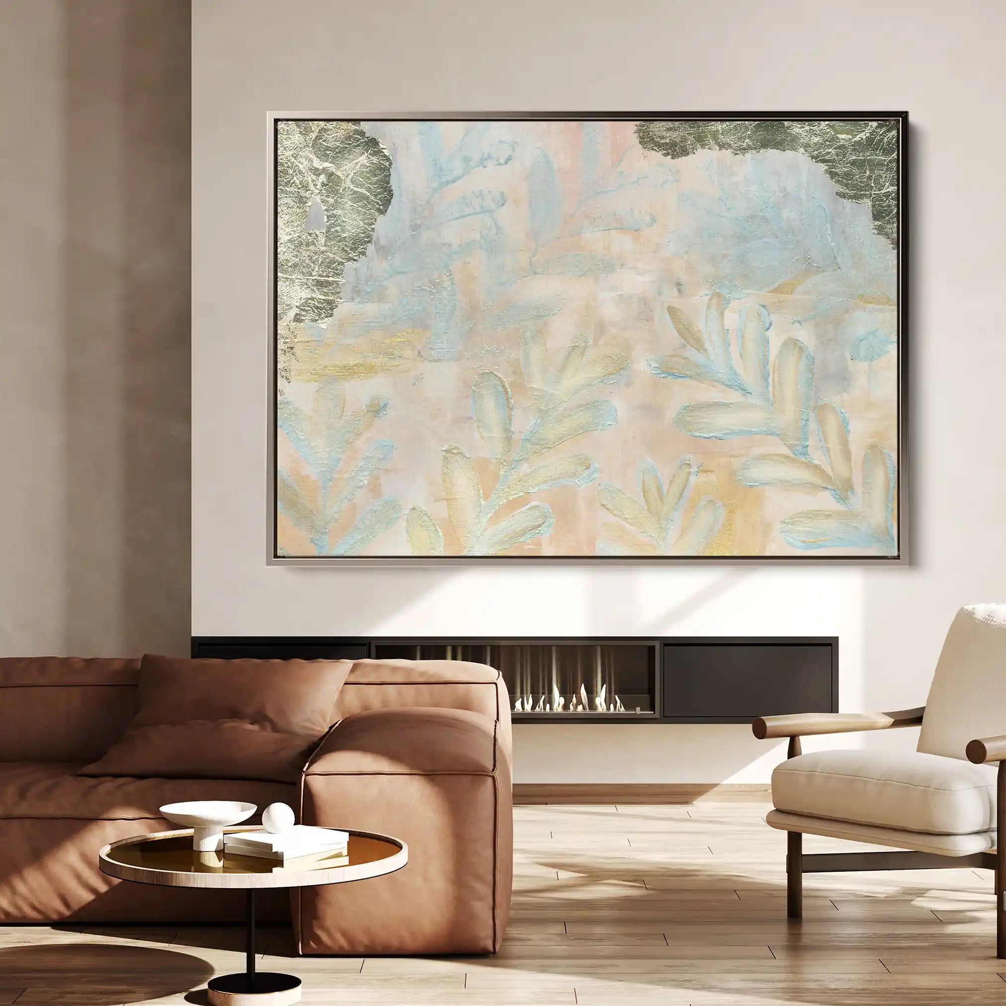 Floral 542 Canvas Art 60 x 40 cm / Black