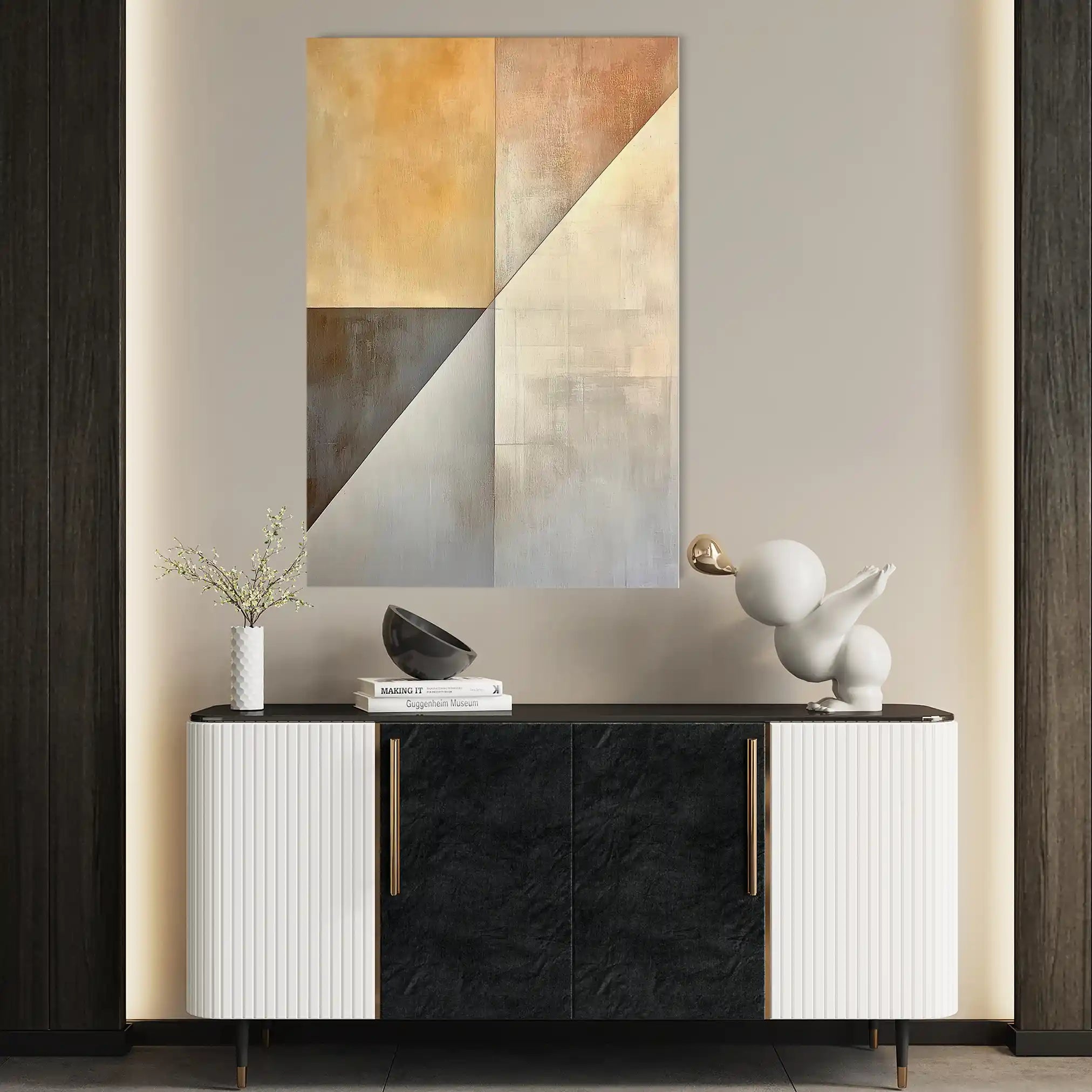 Abstract 543 Canvas Art 18" x 24" / 45 x 60 cm / Black