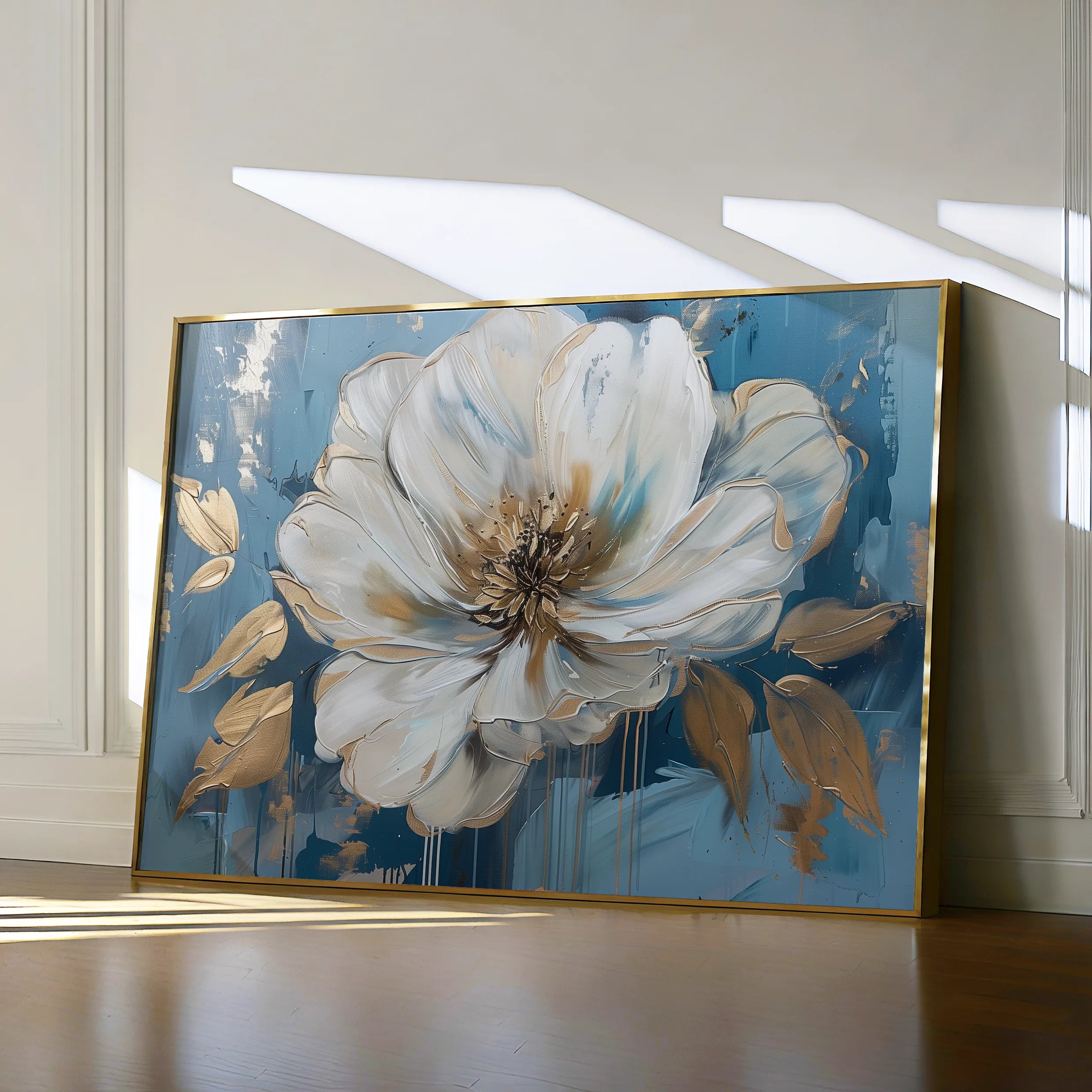 Floral 543 Canvas Art 18" x 24" / 45 x 60 cm / Black