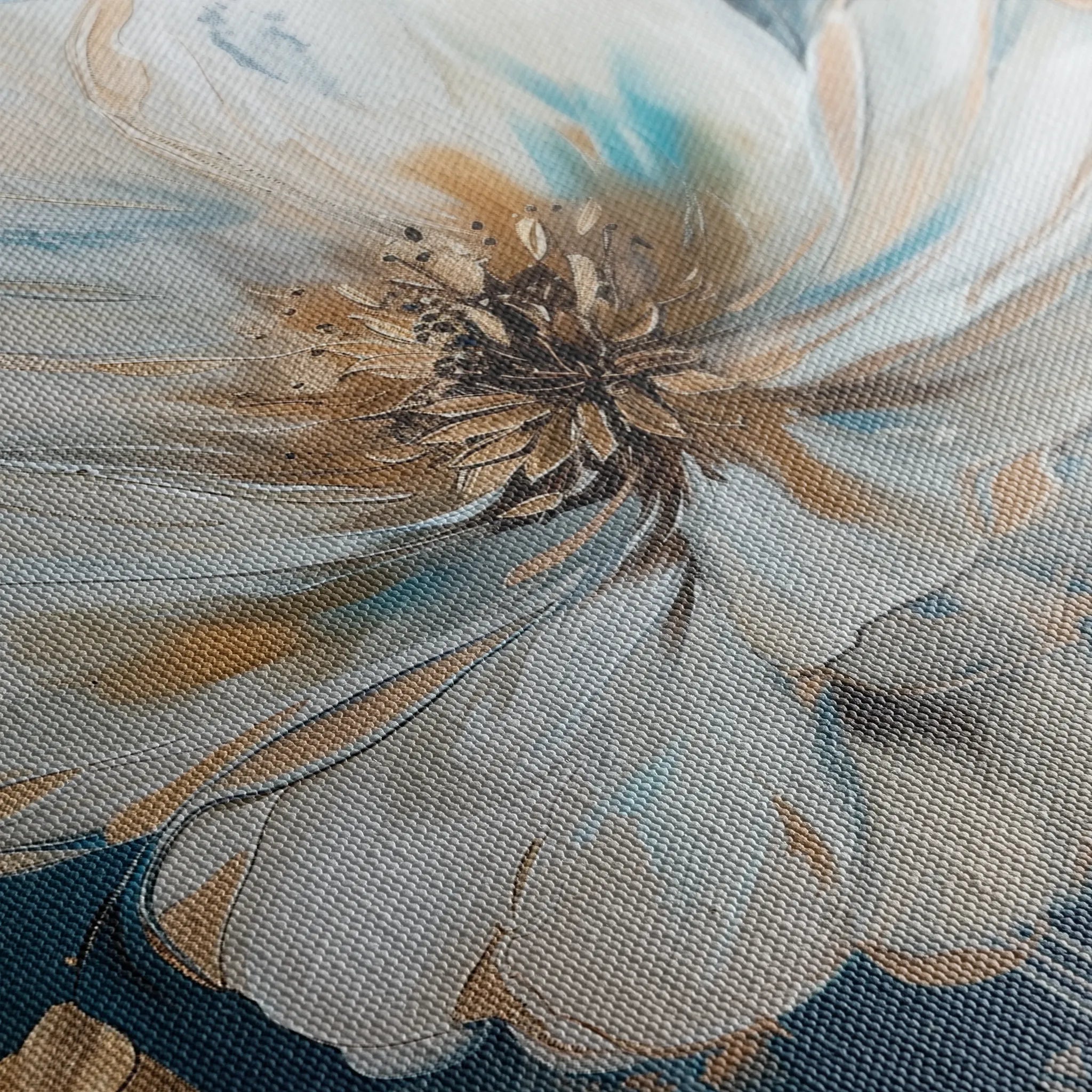 Floral 543 Canvas Art 18" x 24" / 45 x 60 cm / Black