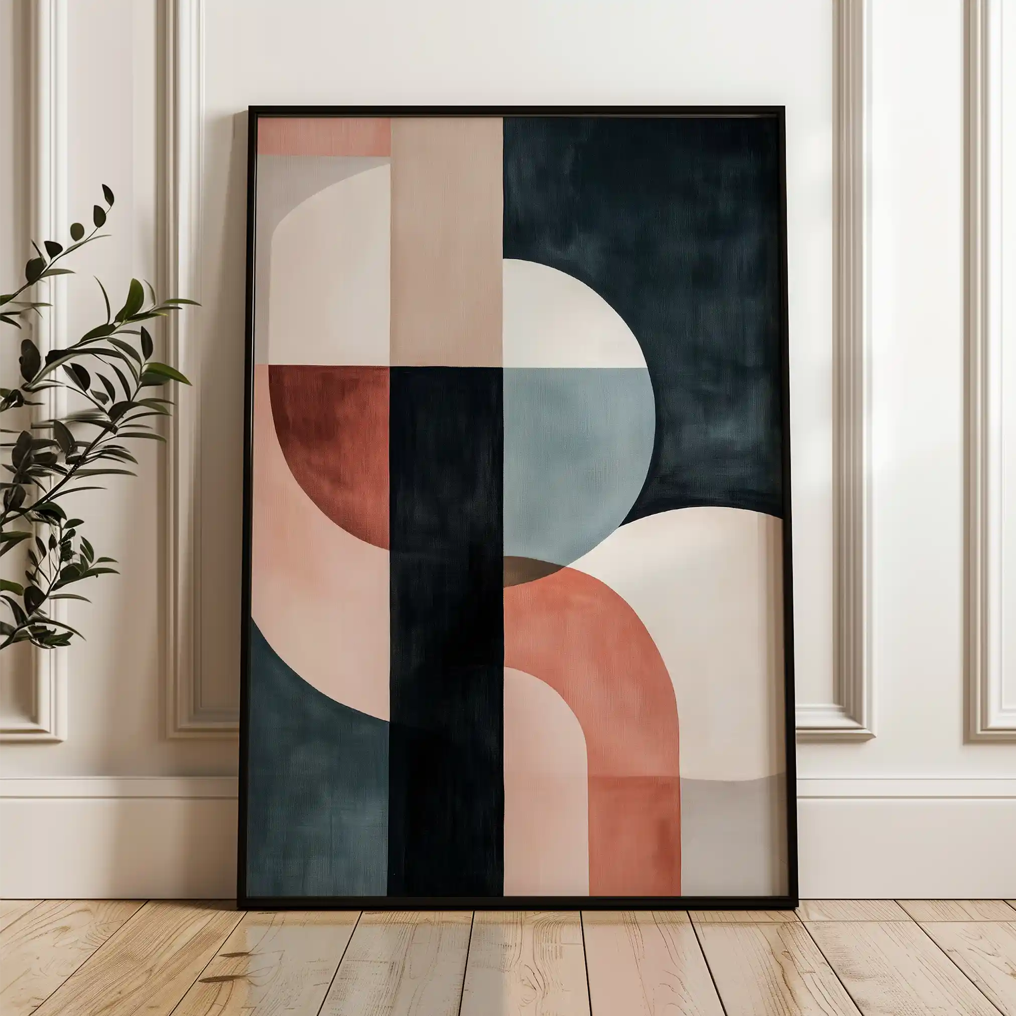 Abstract 544 Canvas Art 18" x 24" / 45 x 60 cm / Black