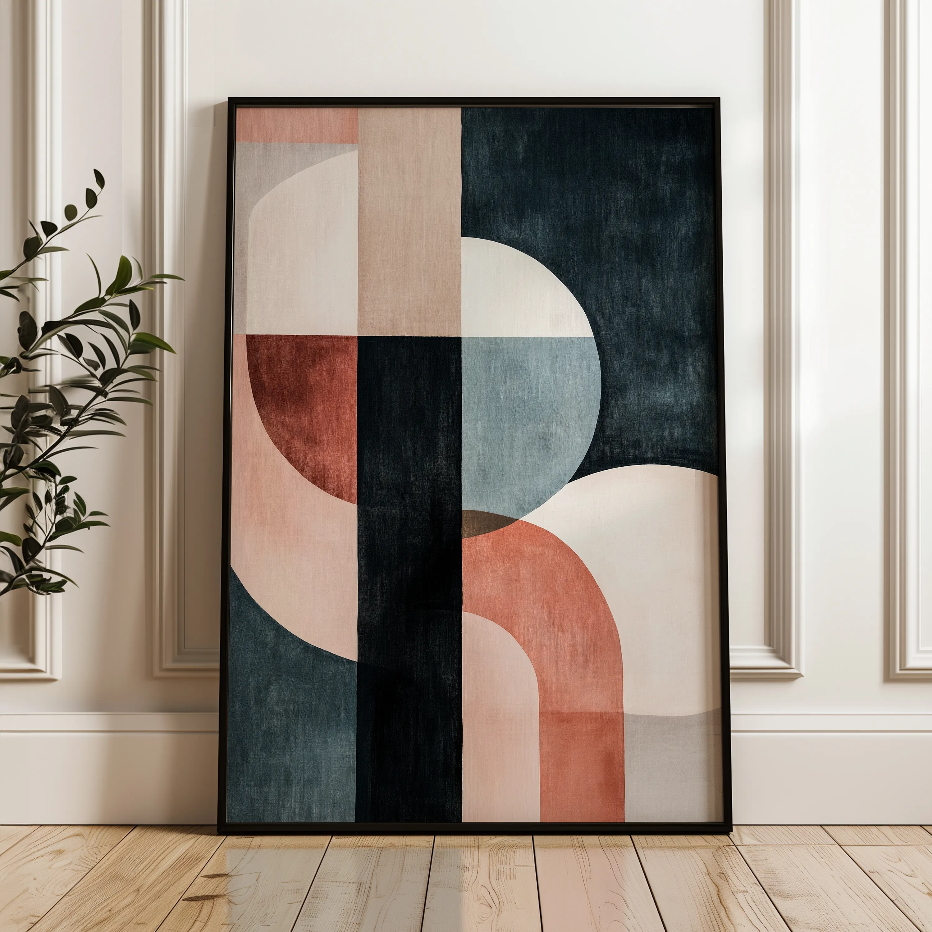 Abstract 544 Canvas Art 18" x 24" / 45 x 60 cm / Black