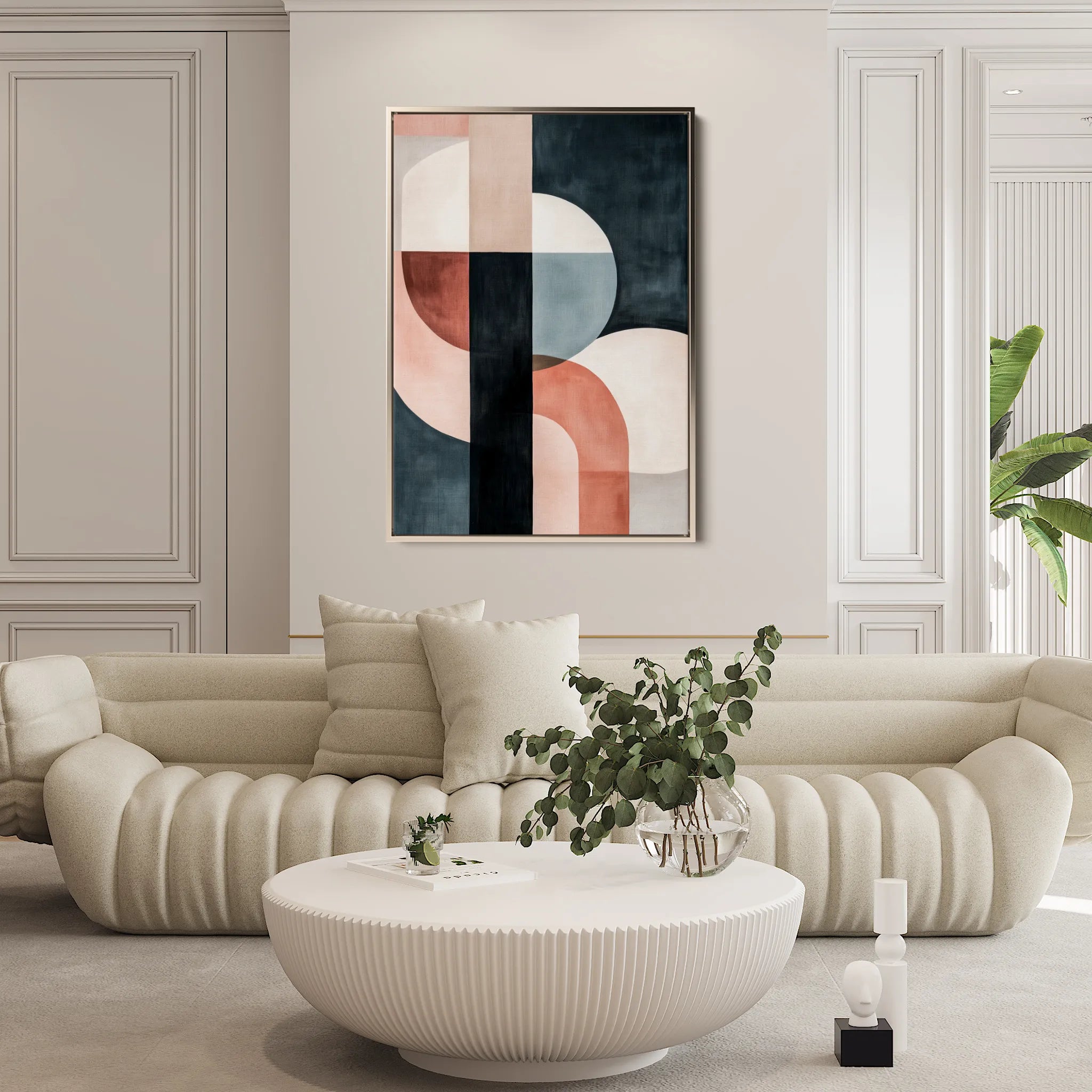Abstract 544 Canvas Art 18" x 24" / 45 x 60 cm / Black