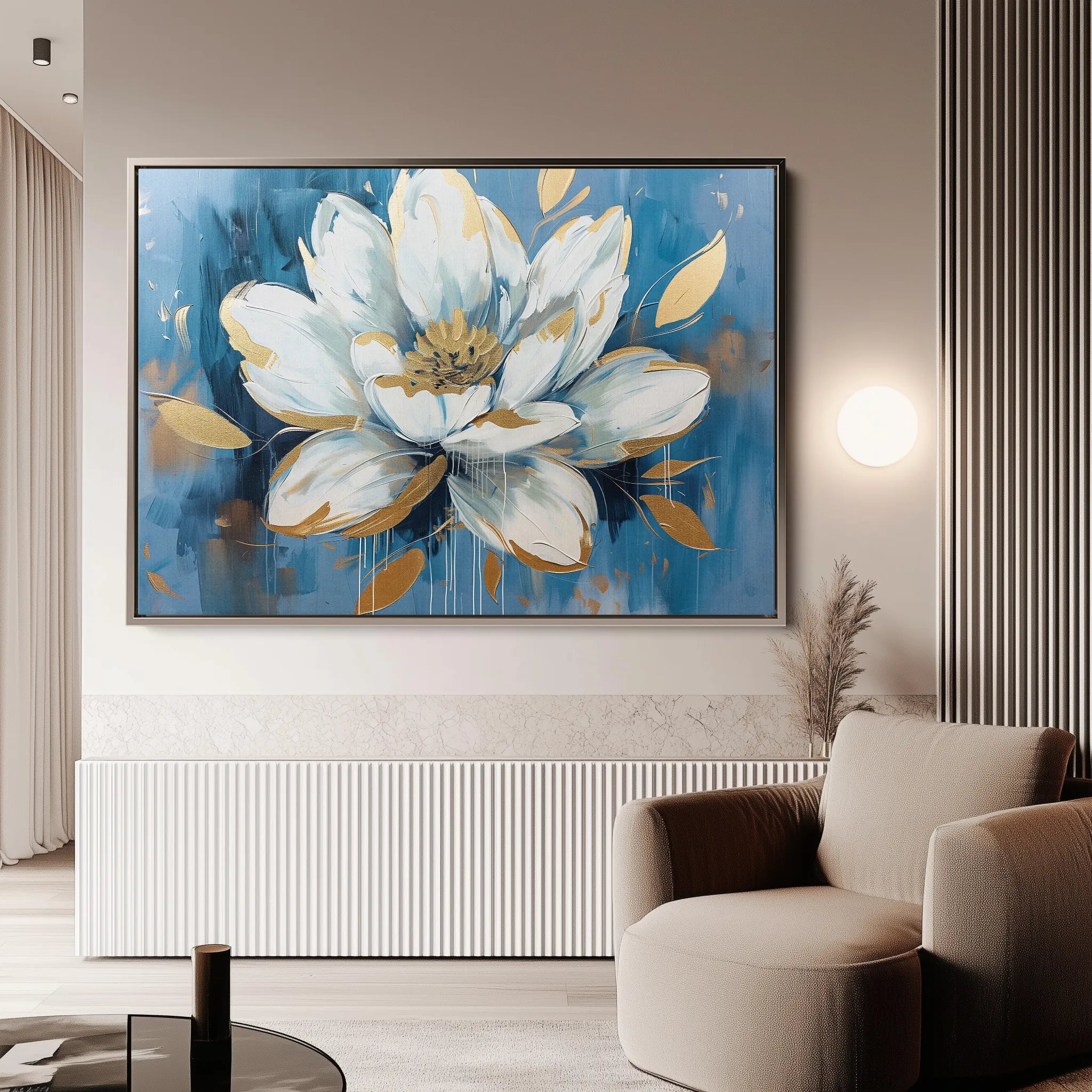Floral 544 Canvas Art 18" x 24" / 45 x 60 cm / Black