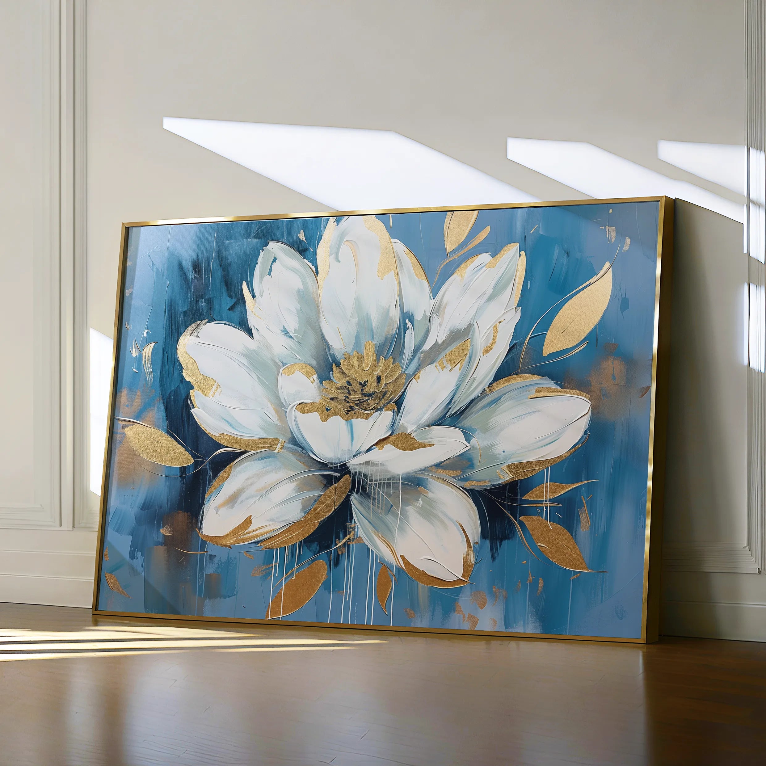 Floral 544 Canvas Art 18" x 24" / 45 x 60 cm / Black