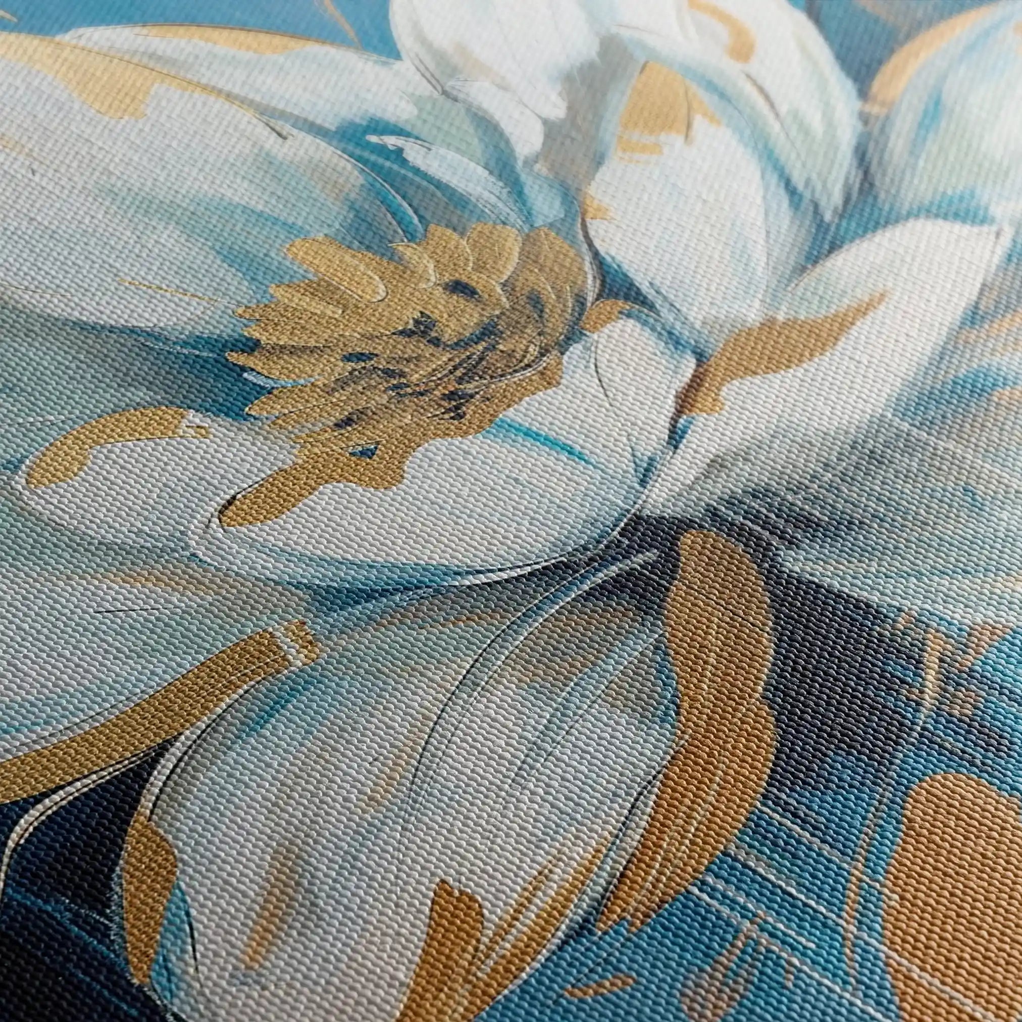 Floral 544 Canvas Art 60 x 40 cm / Black