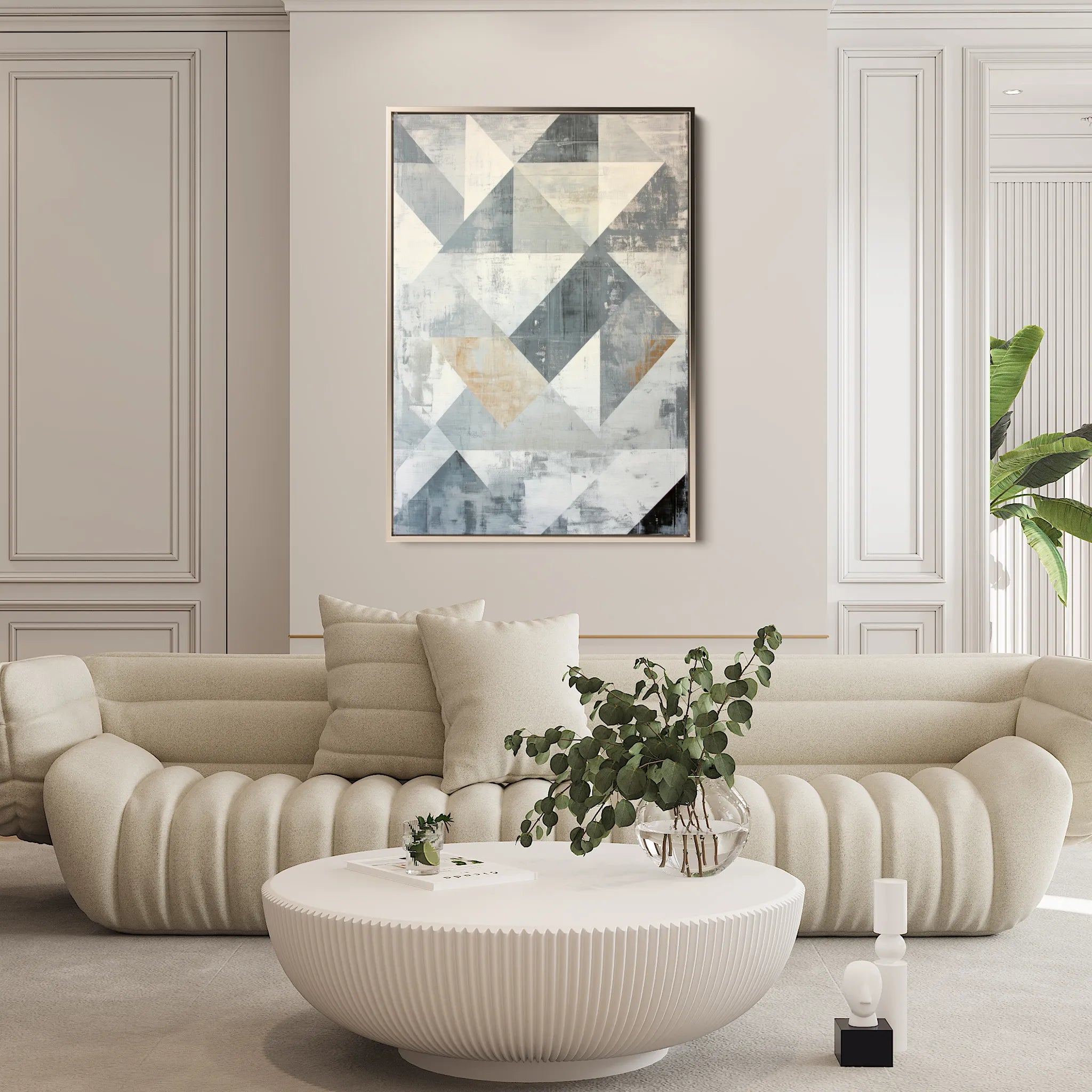 Abstract 545 Canvas Art 18" x 24" / 45 x 60 cm / Black