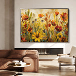 Floral 545 Canvas Art 18" x 24" / 45 x 60 cm / Black