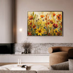 Floral 545 Canvas Art 18" x 24" / 45 x 60 cm / Black