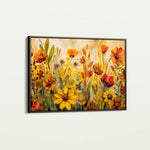 Floral 545 Canvas Art 18" x 24" / 45 x 60 cm / Black