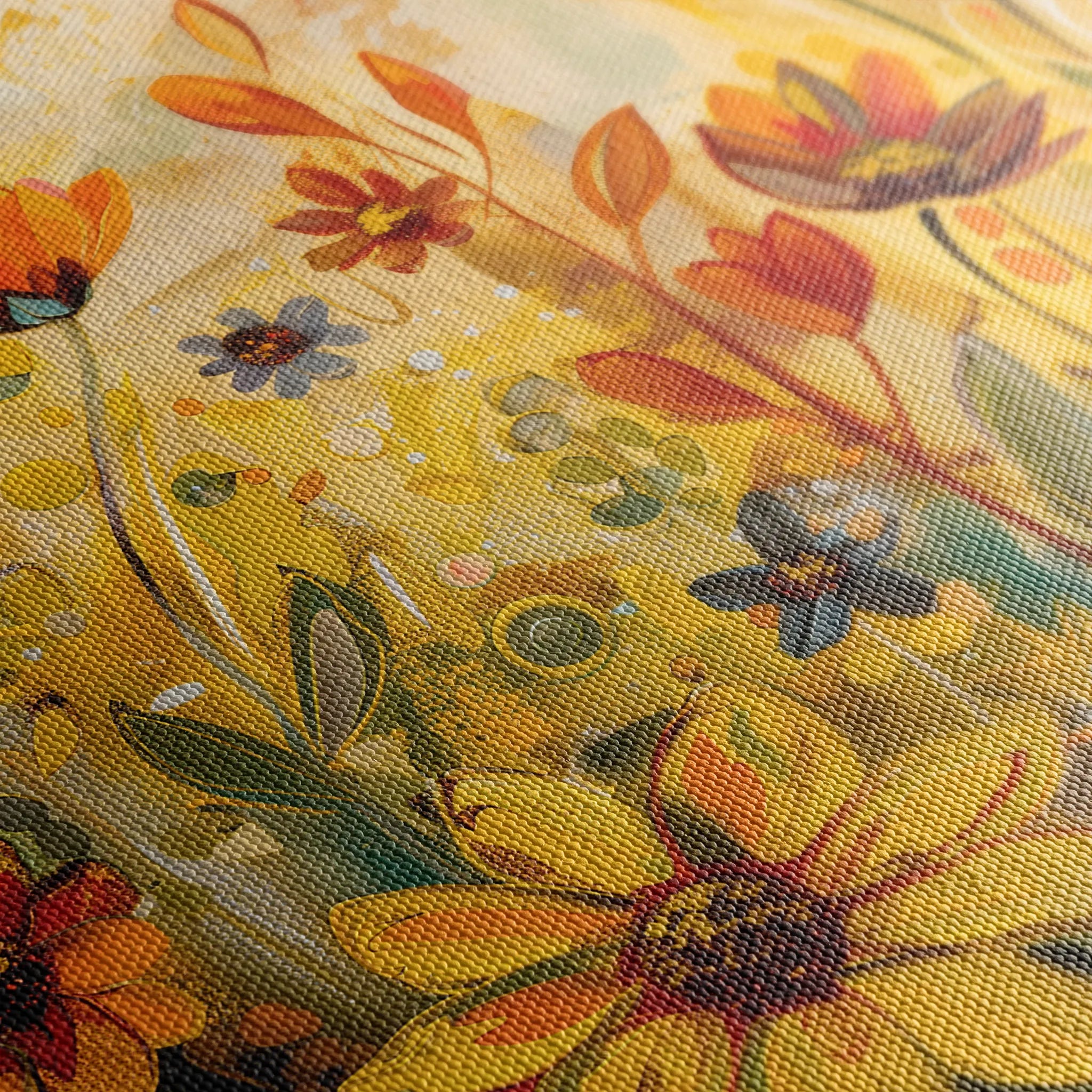 Floral 545 Canvas Art 18" x 24" / 45 x 60 cm / Black
