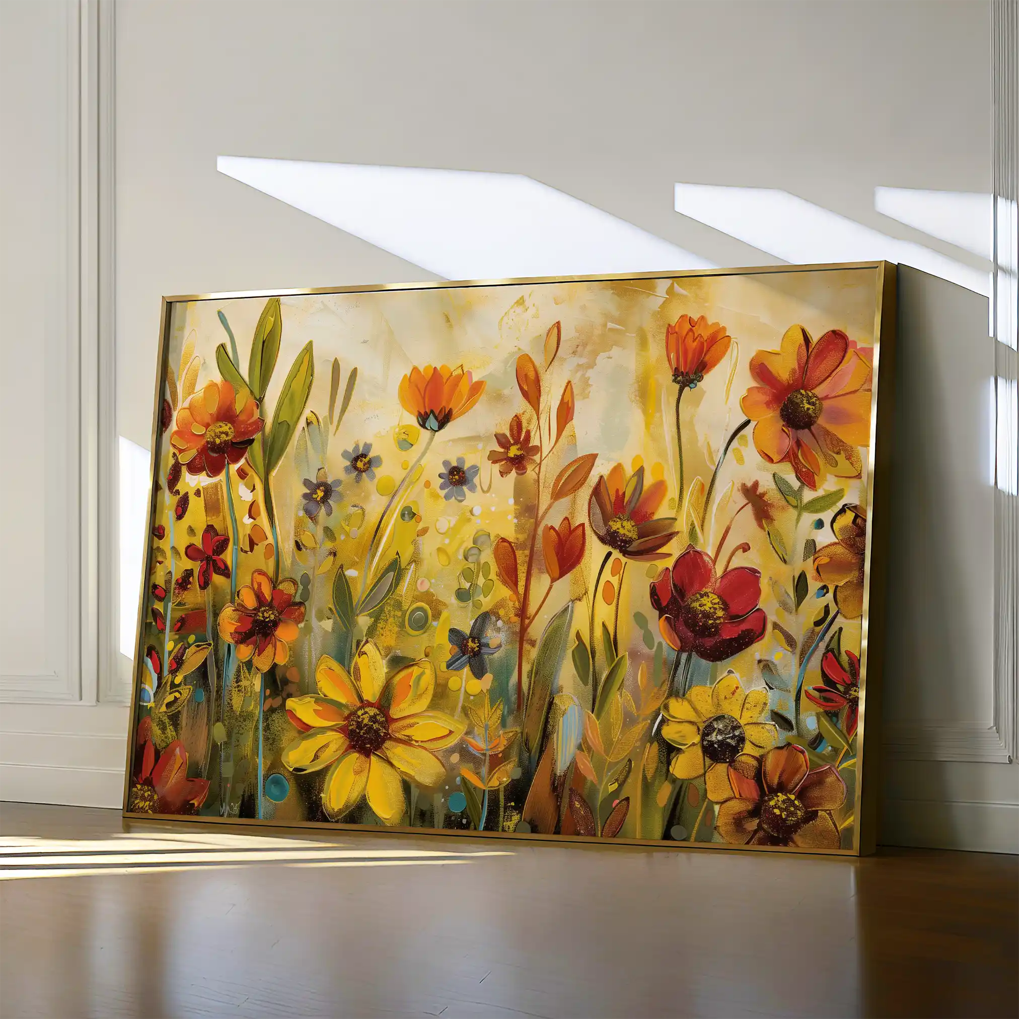 Floral 545 Canvas Art 60 x 40 cm / Black