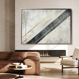 Abstract 546 Canvas Art 18" x 24" / 45 x 60 cm / Black