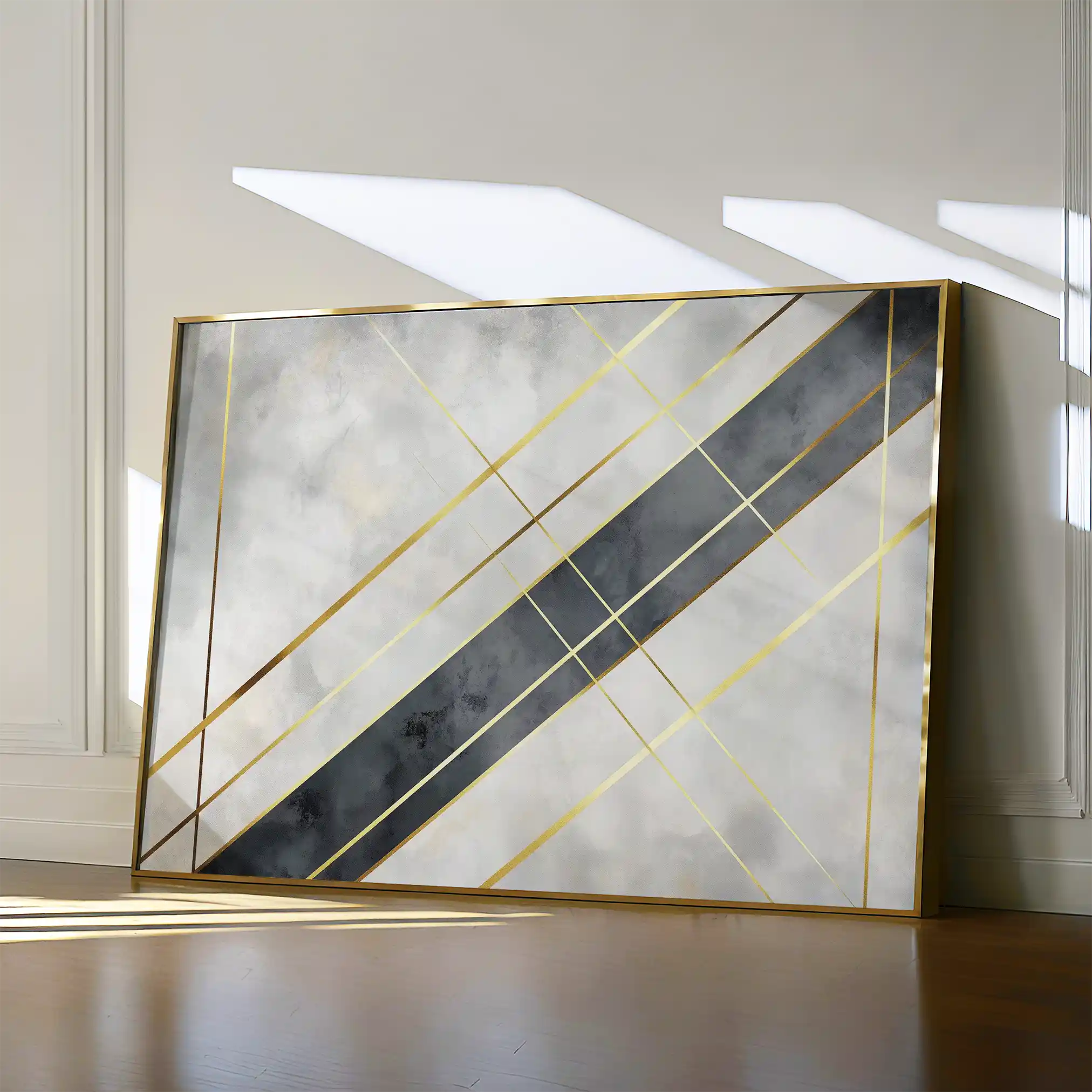 Abstract 546 Canvas Art 18" x 24" / 45 x 60 cm / Black