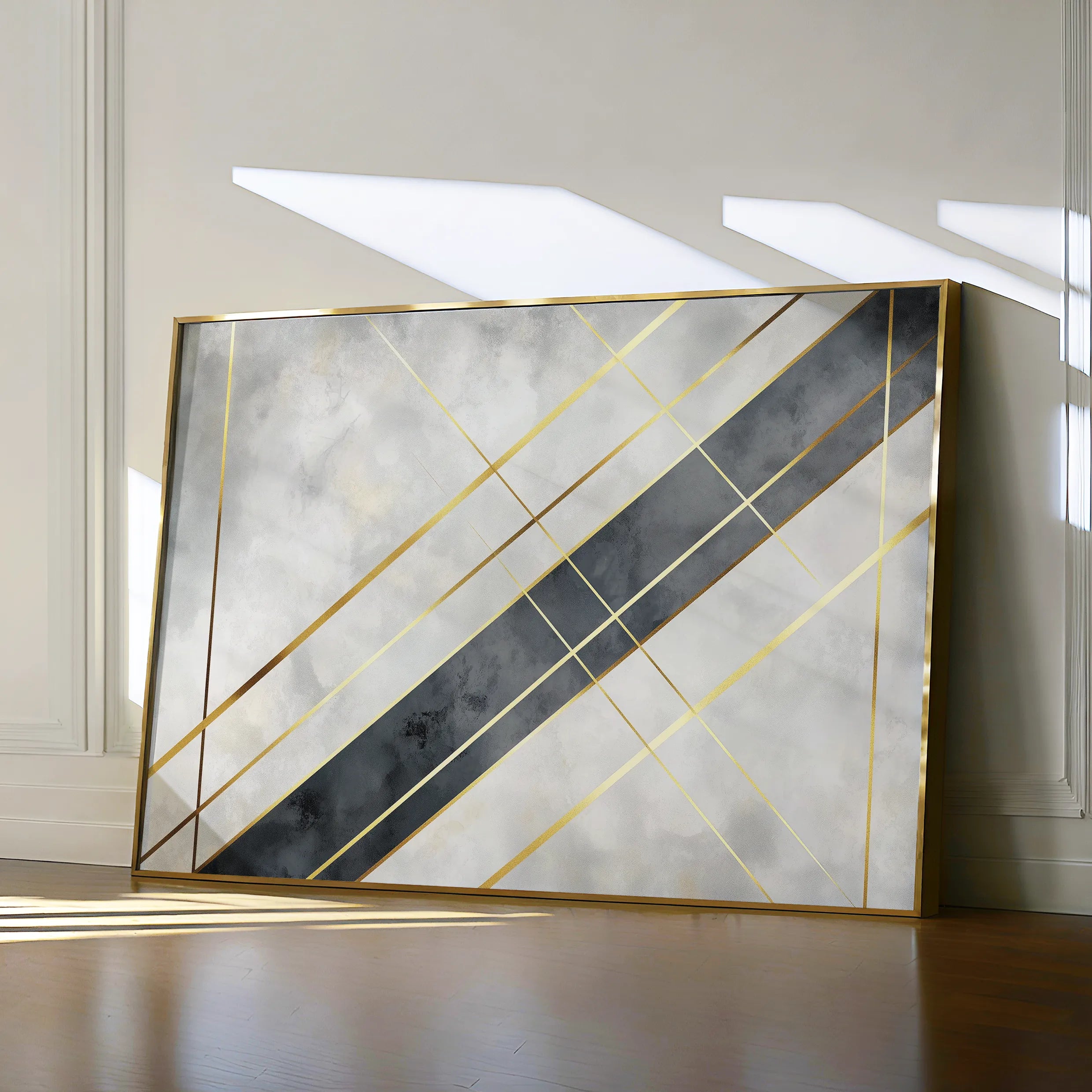 Abstract 546 Canvas Art 18" x 24" / 45 x 60 cm / Black