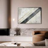 Abstract 546 Canvas Art 18" x 24" / 45 x 60 cm / Black
