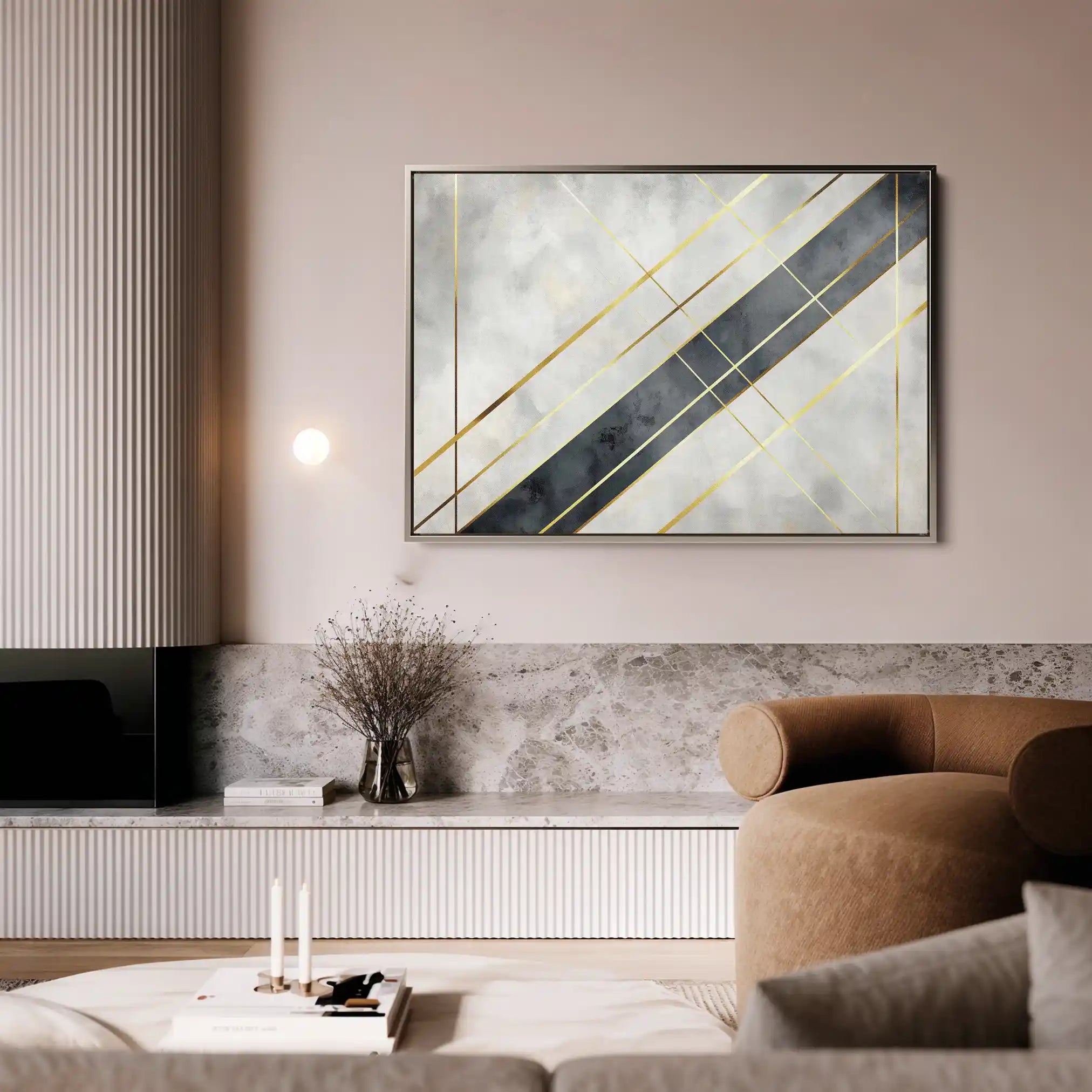 Abstract 546 Canvas Art 18" x 24" / 45 x 60 cm / Black