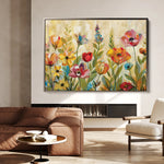 Floral 546 Canvas Art 18" x 24" / 45 x 60 cm / Black