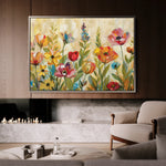 Floral 546 Canvas Art 18" x 24" / 45 x 60 cm / Black
