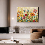 Floral 546 Canvas Art 18" x 24" / 45 x 60 cm / Black