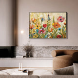 Floral 546 Canvas Art 18" x 24" / 45 x 60 cm / Black