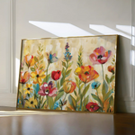 Floral 546 Canvas Art 60 x 40 cm / Black