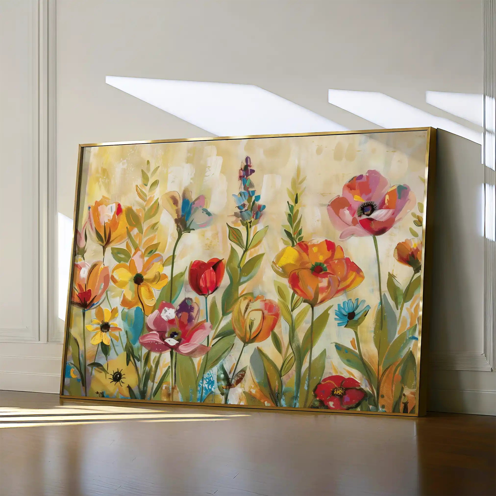 Floral 546 Canvas Art 60 x 40 cm / Black