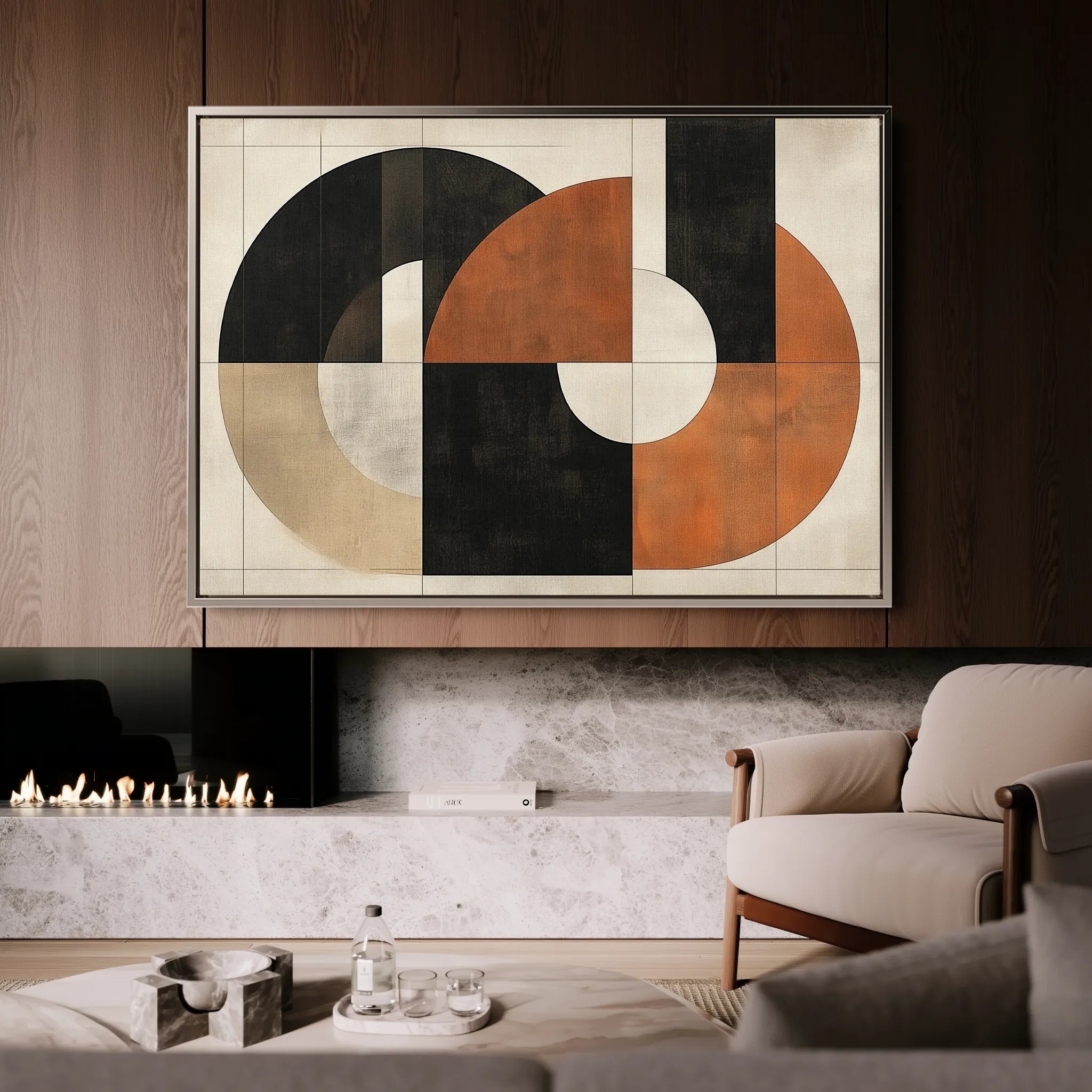 Abstract 547 Canvas Art 18" x 24" / 45 x 60 cm / Black