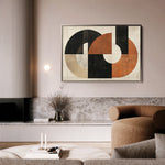Abstract 547 Canvas Art 18" x 24" / 45 x 60 cm / Black