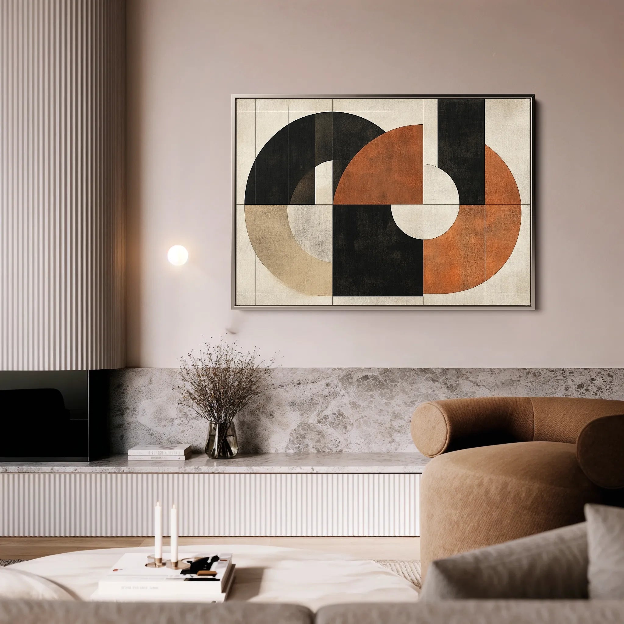 Abstract 547 Canvas Art 18" x 24" / 45 x 60 cm / Black