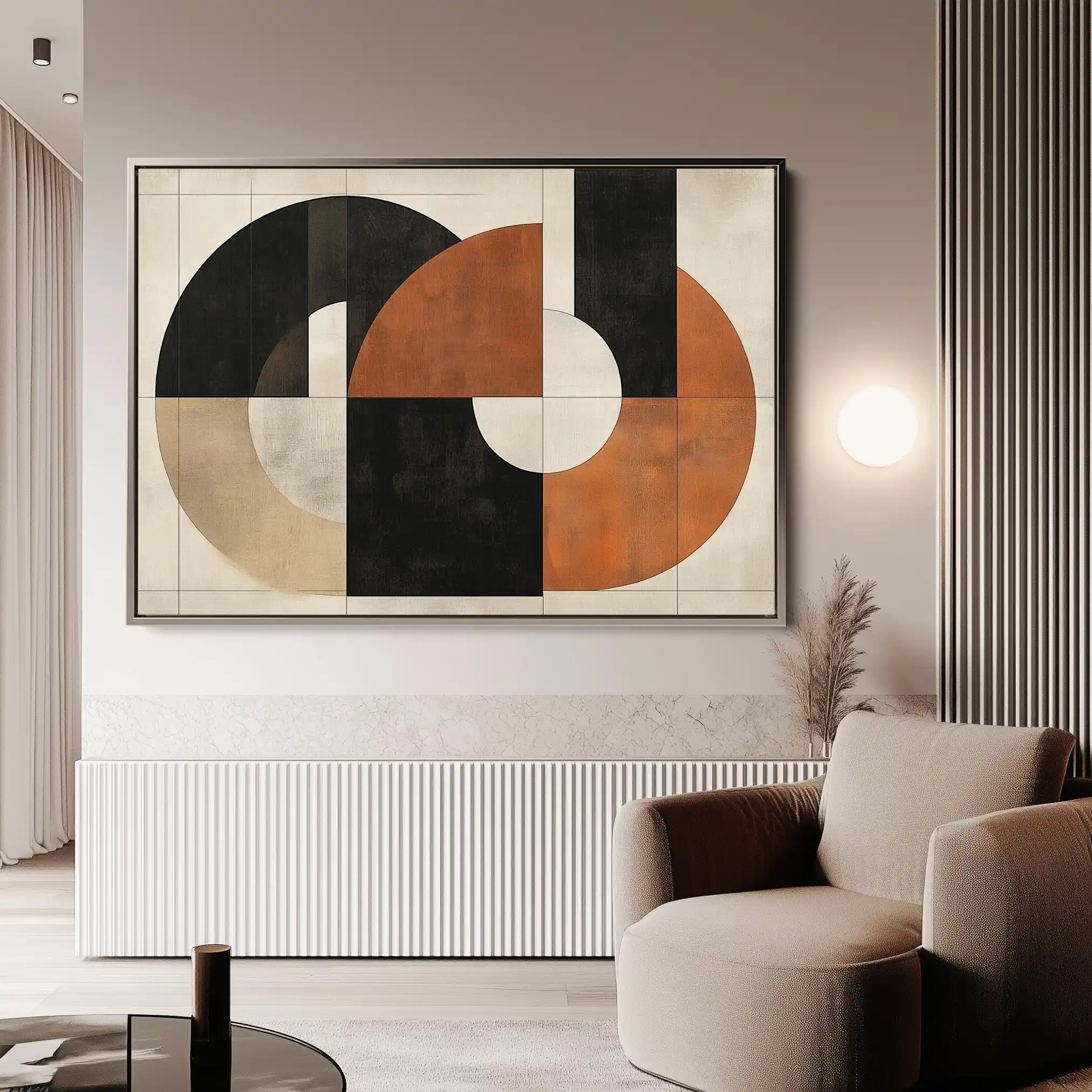 Abstract 547 Canvas Art 60 x 40 cm / Black