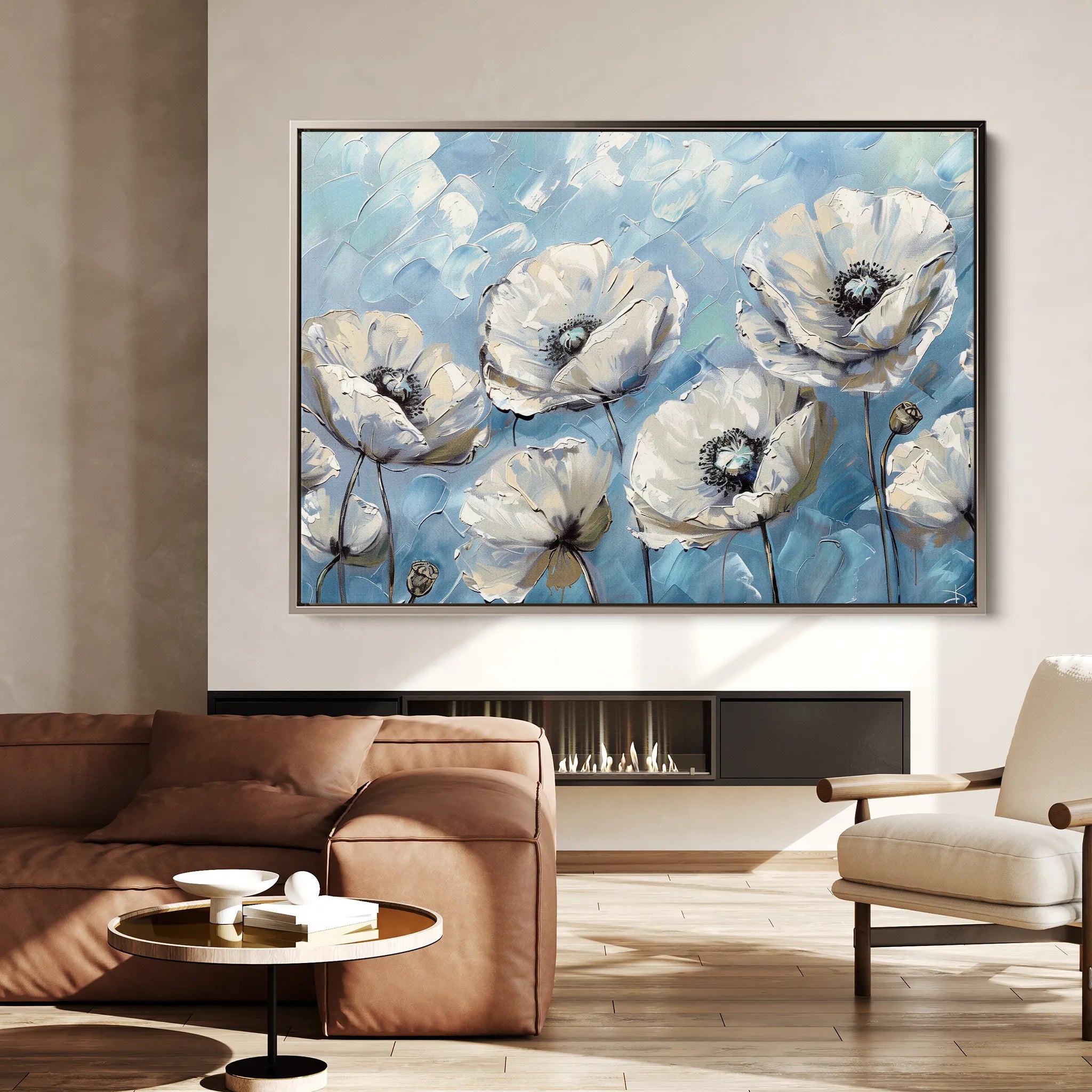 Floral 547 Canvas Art 18" x 24" / 45 x 60 cm / Black