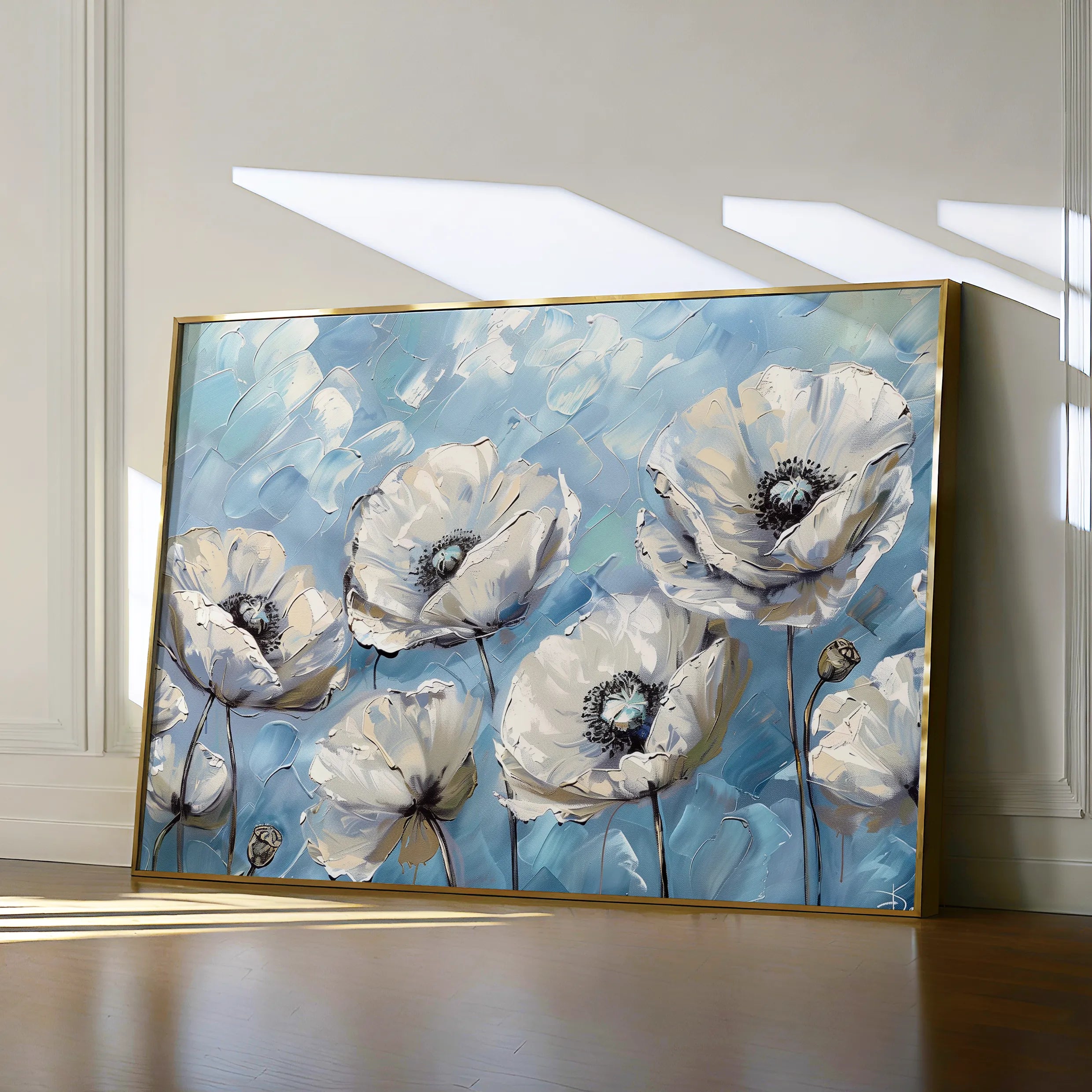 Floral 547 Canvas Art 18" x 24" / 45 x 60 cm / Black