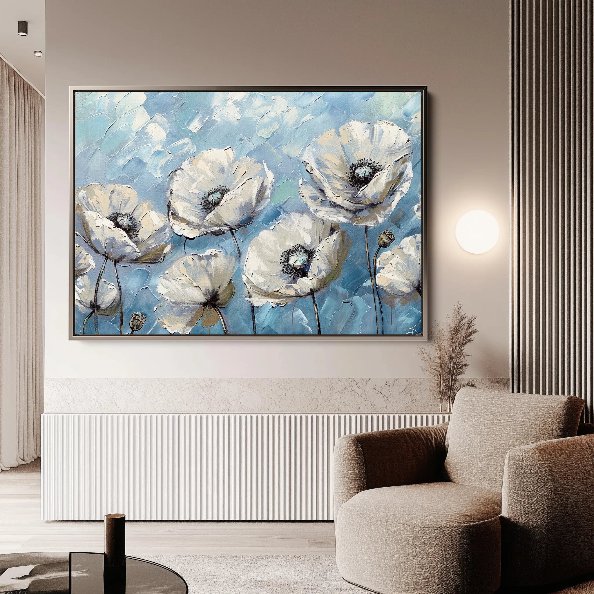Floral 547 Canvas Art 18" x 24" / 45 x 60 cm / Black
