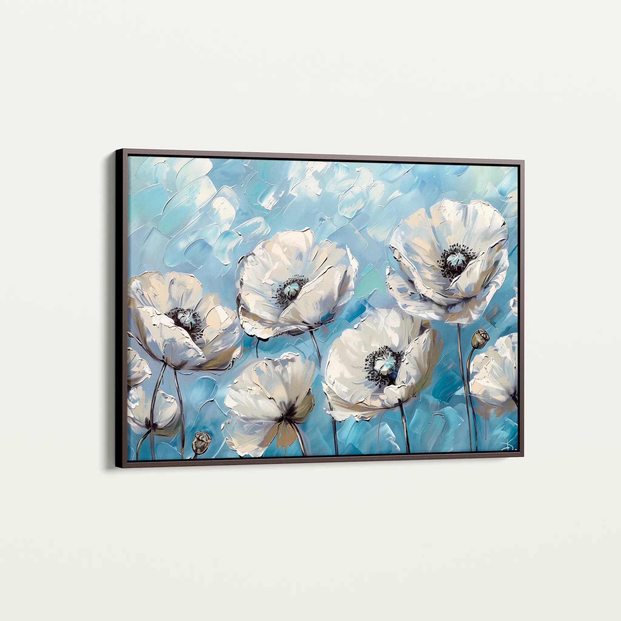 Floral 547 Canvas Art 18" x 24" / 45 x 60 cm / Black