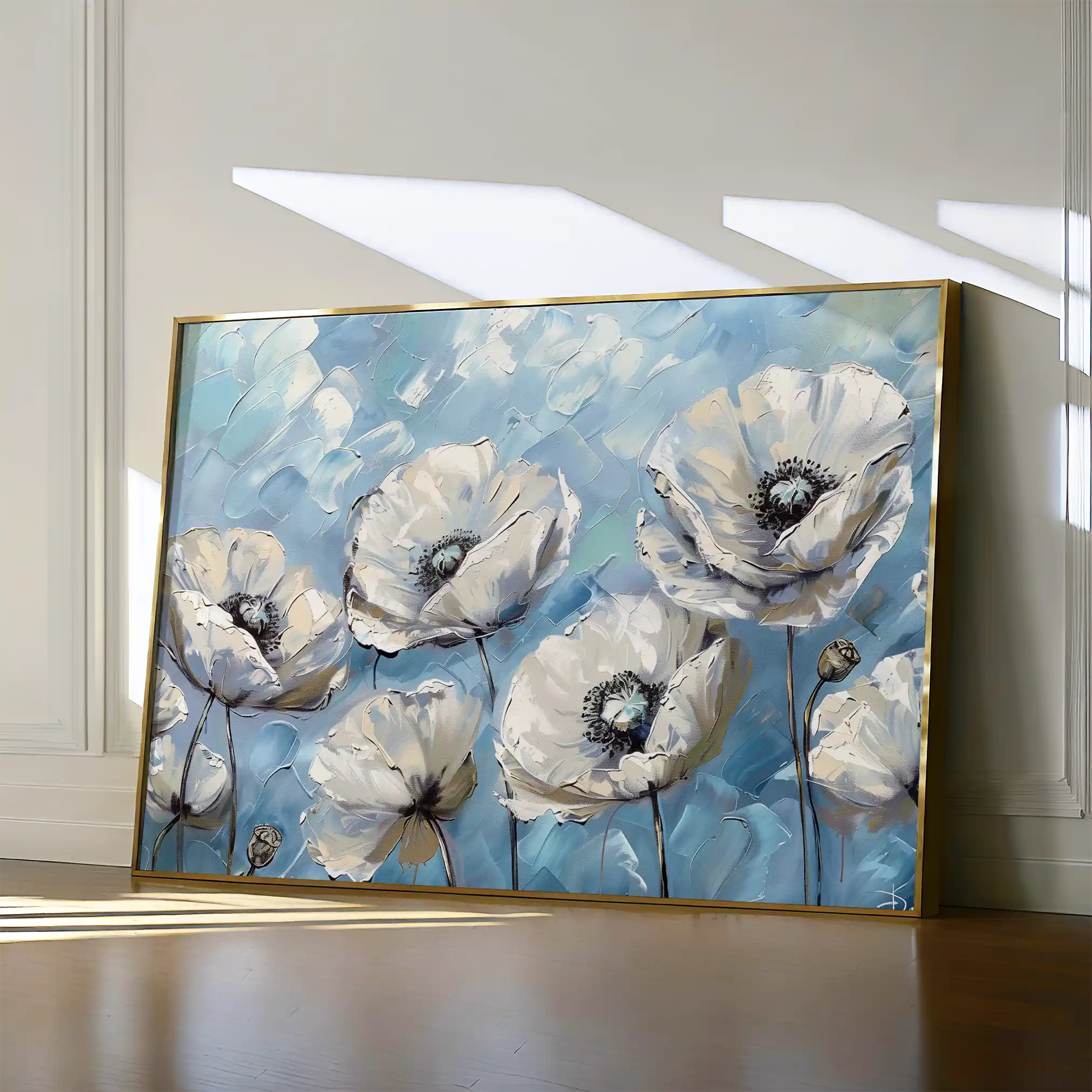 Floral 547 Canvas Art 60 x 40 cm / Black