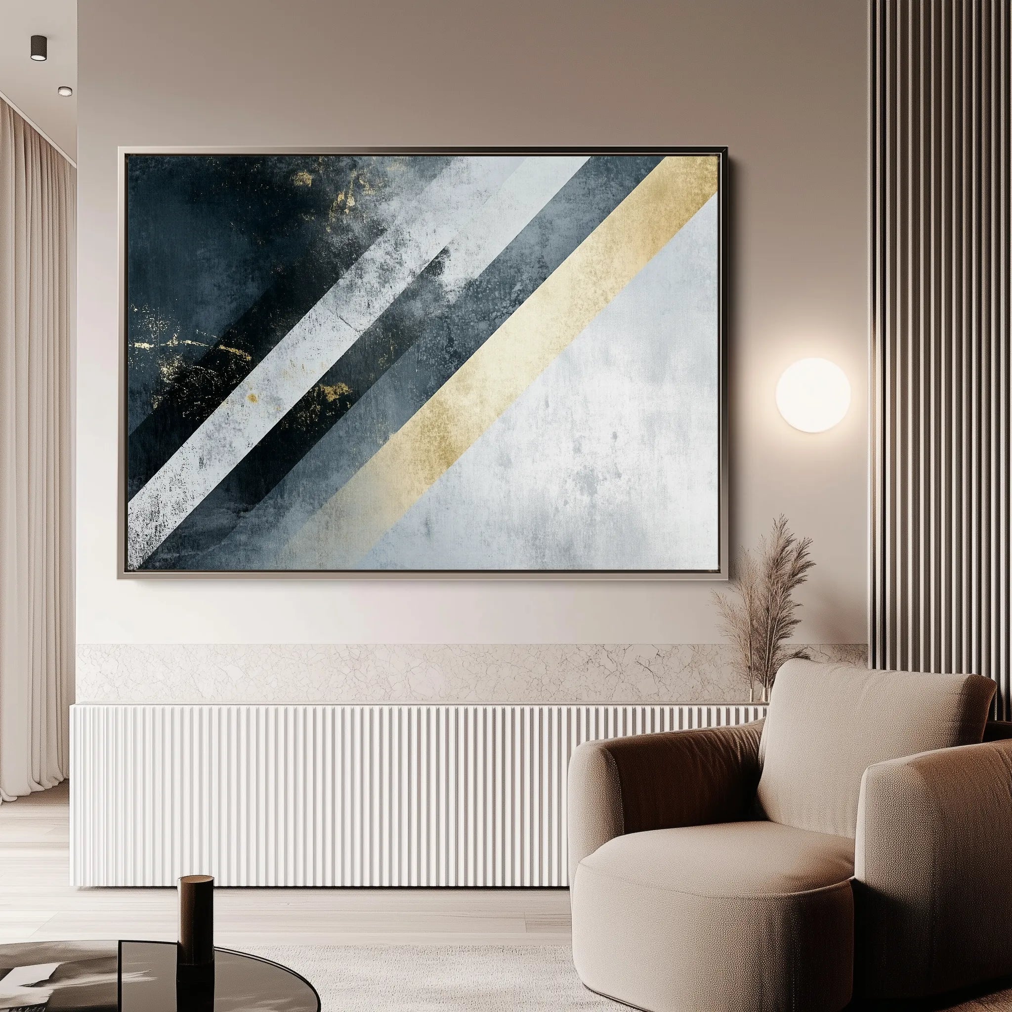 Abstract 548 Canvas Art 18" x 24" / 45 x 60 cm / Black