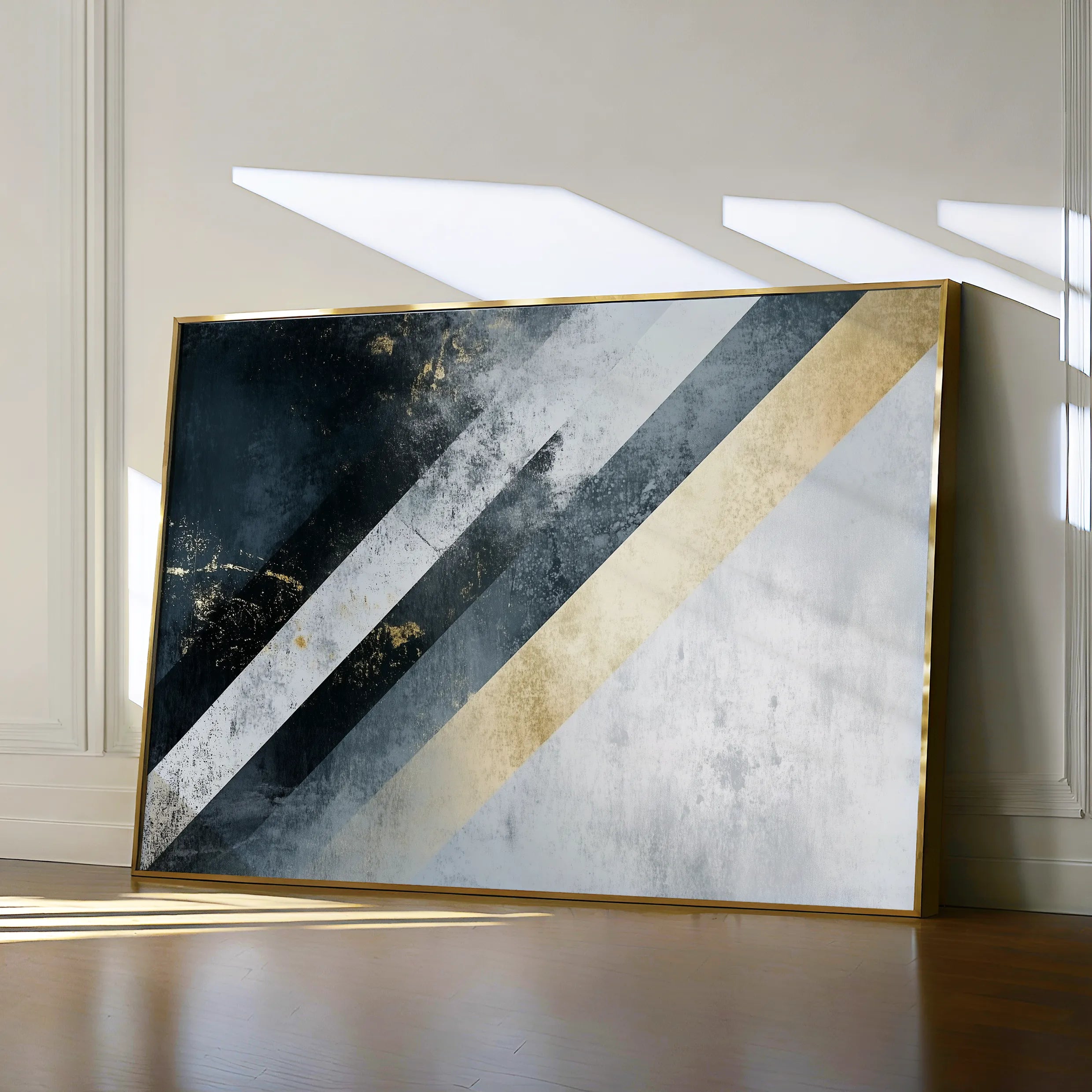 Abstract 548 Canvas Art 18" x 24" / 45 x 60 cm / Black