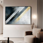 Abstract 548 Canvas Art 18" x 24" / 45 x 60 cm / Black