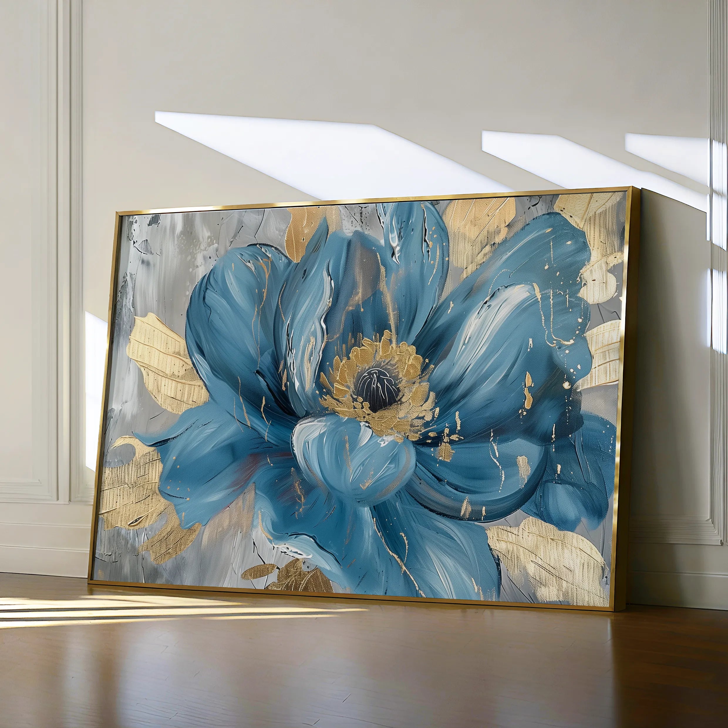 Floral 548 Canvas Art 18" x 24" / 45 x 60 cm / Black