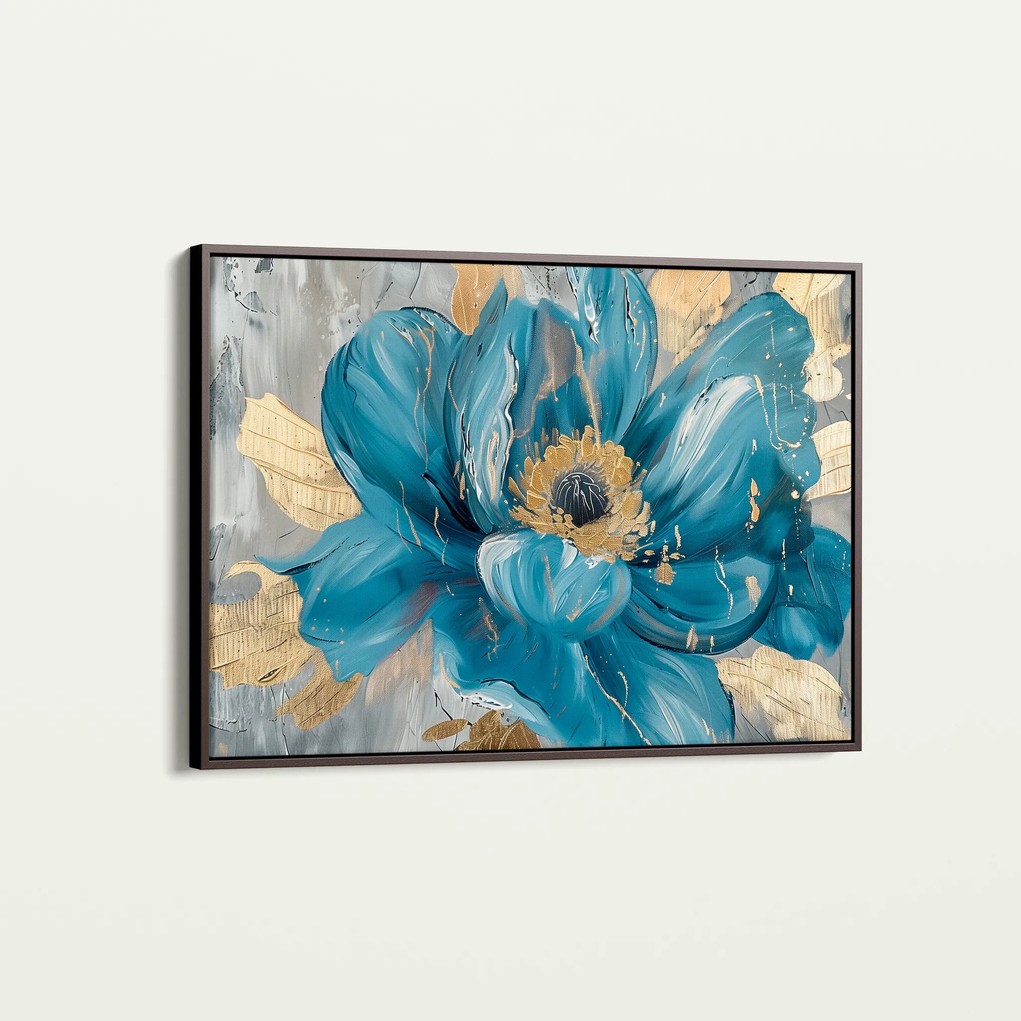 Floral 548 Canvas Art 18" x 24" / 45 x 60 cm / Black