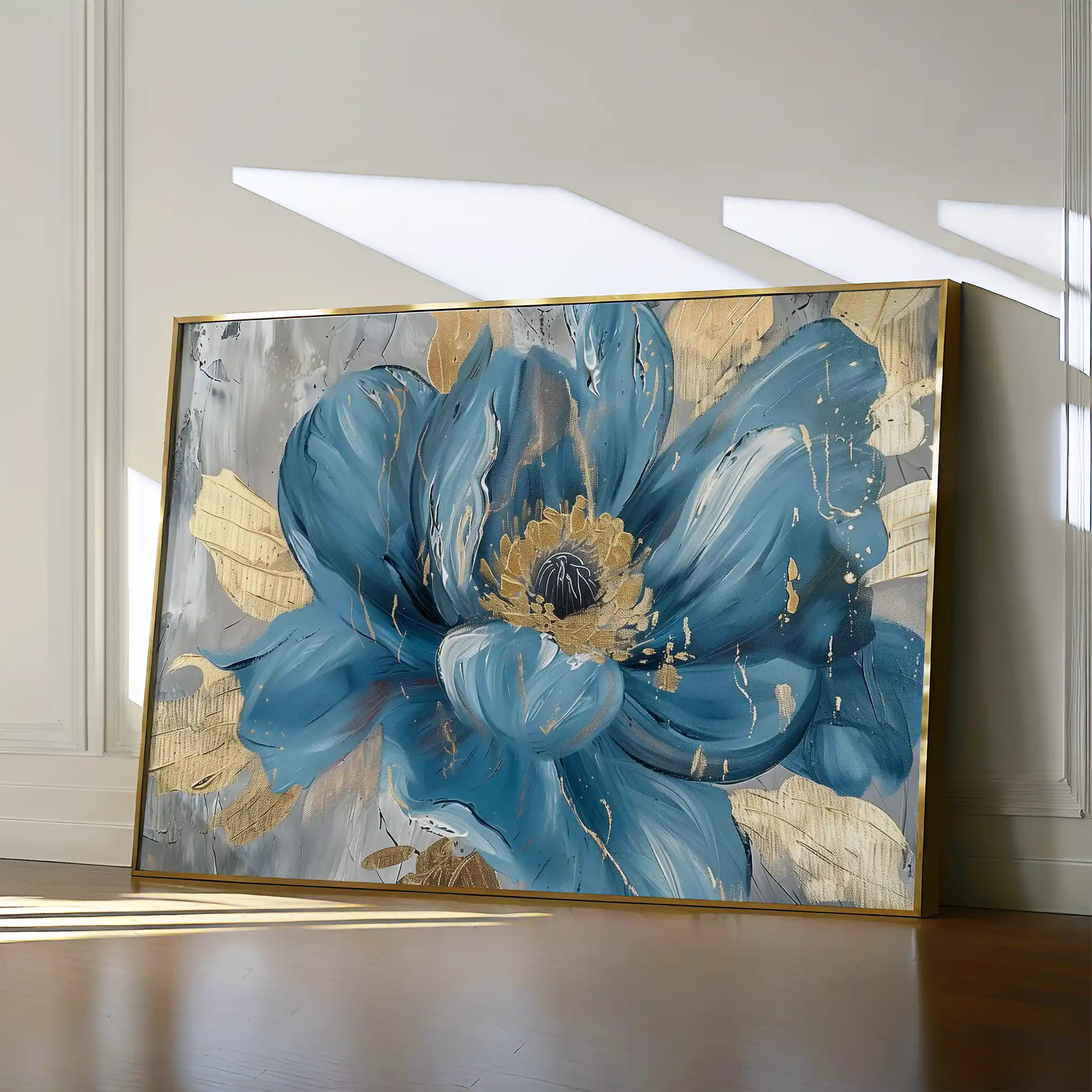 Floral 548 Canvas Art 60 x 40 cm / Black