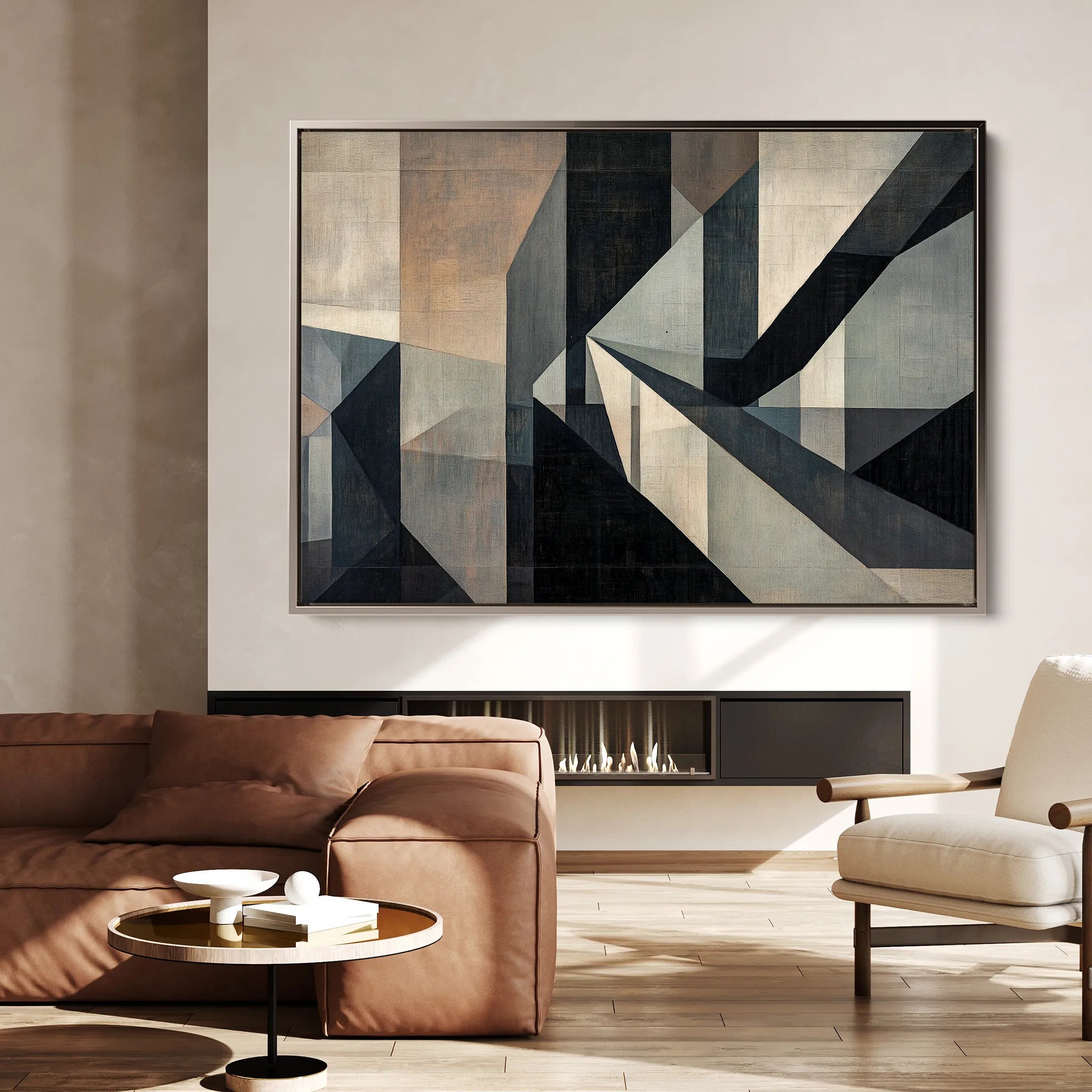 Abstract 549 Canvas Art 18" x 24" / 45 x 60 cm / Black