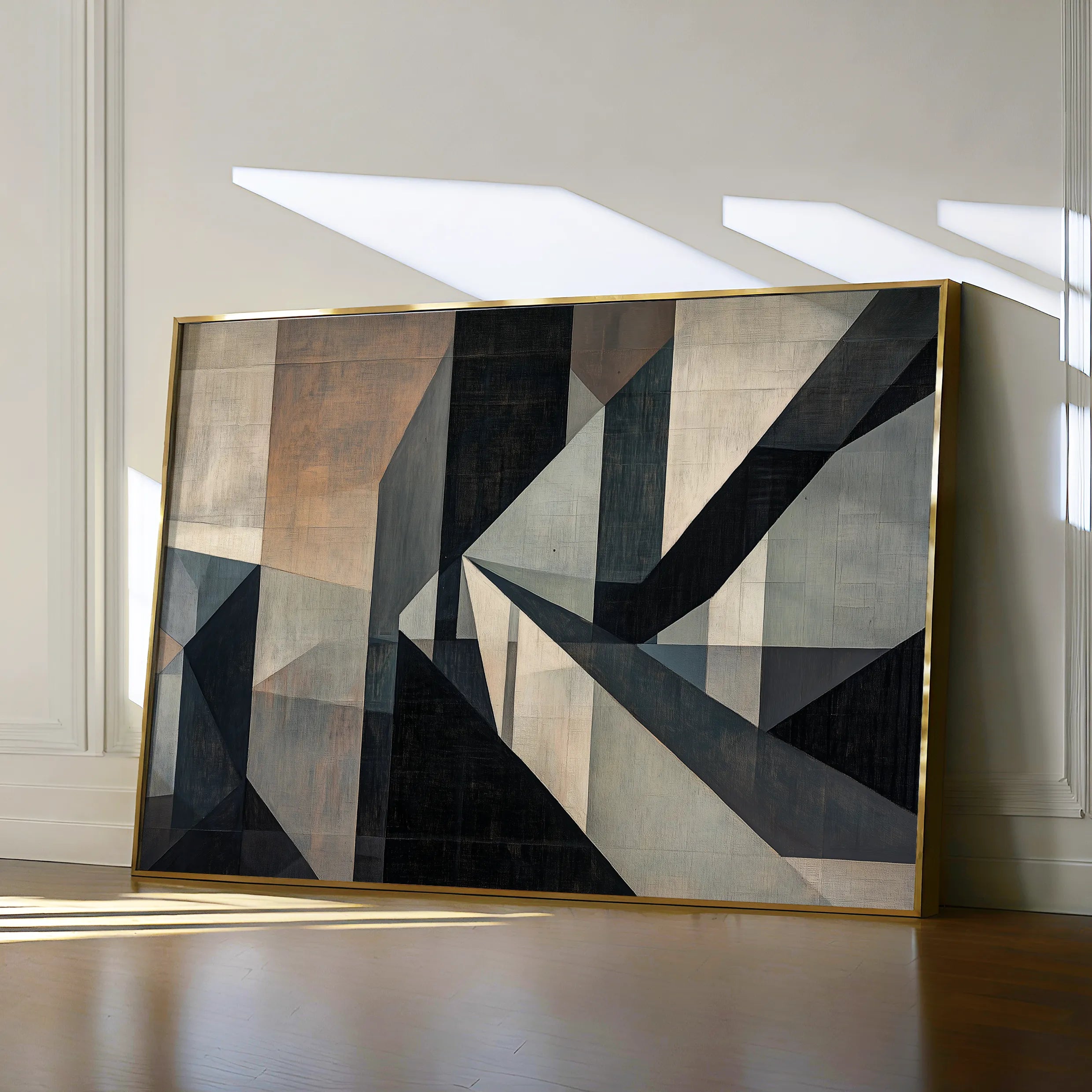 Abstract 549 Canvas Art 18" x 24" / 45 x 60 cm / Black