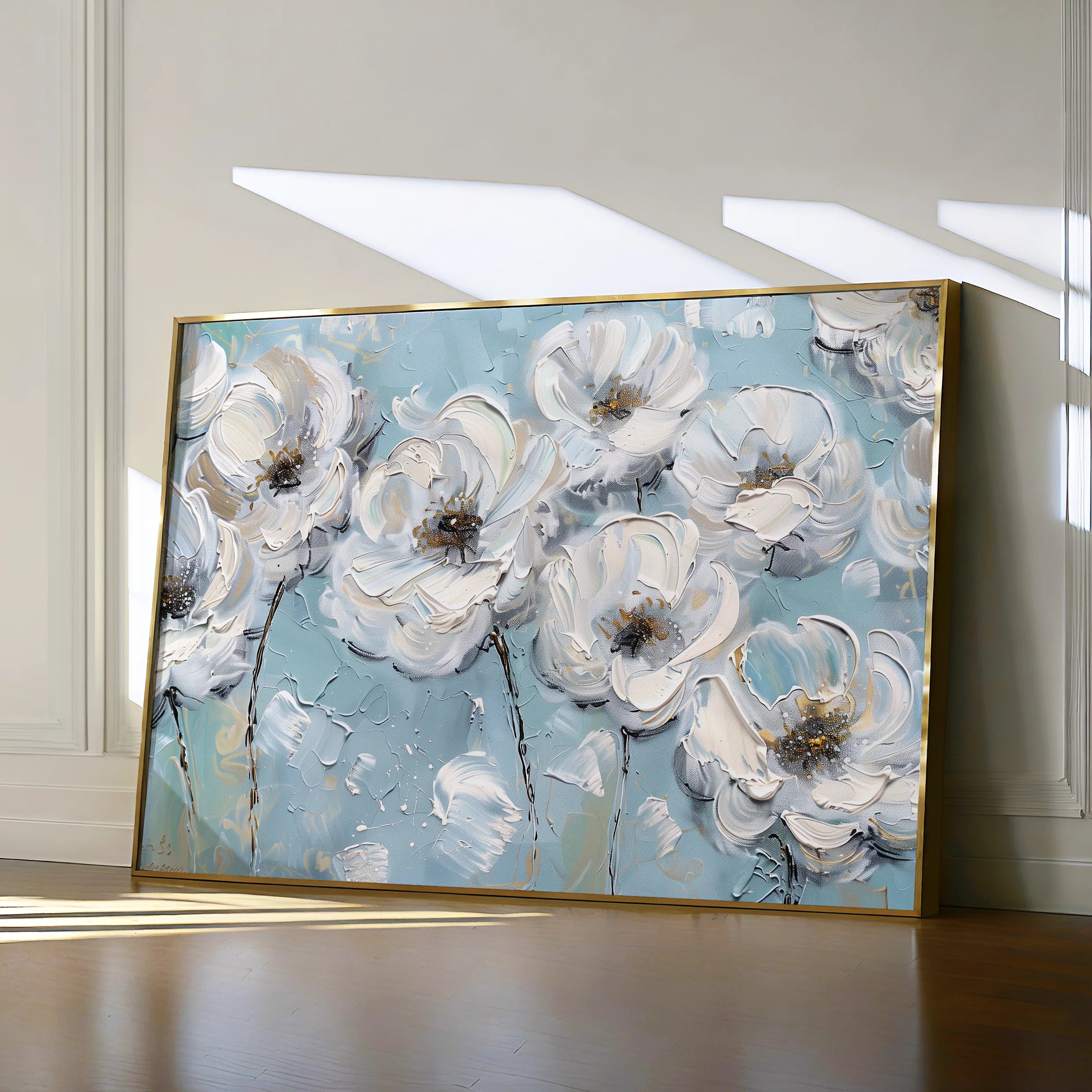 Floral 549 Canvas Art 18" x 24" / 45 x 60 cm / Black