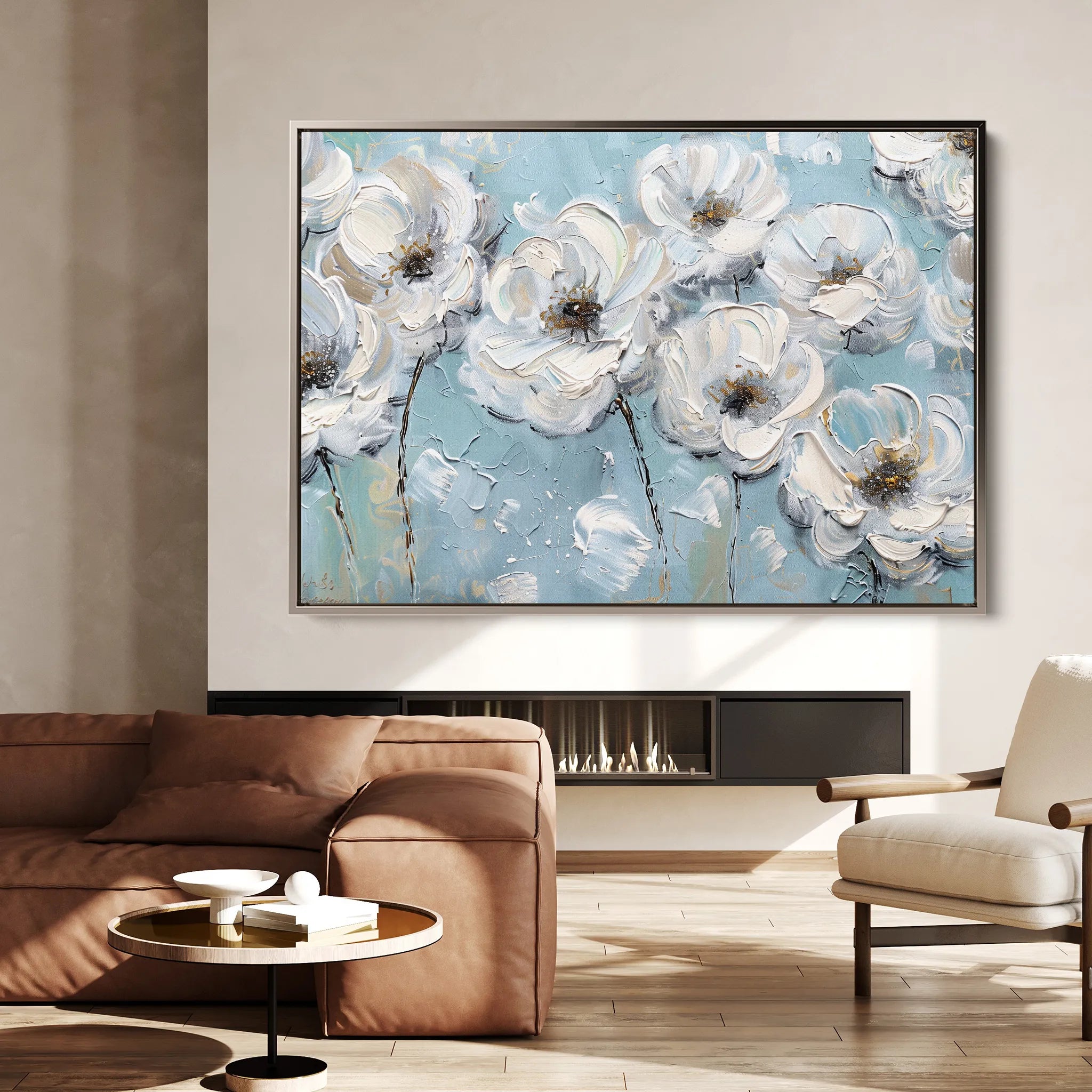 Floral 549 Canvas Art 18" x 24" / 45 x 60 cm / Black
